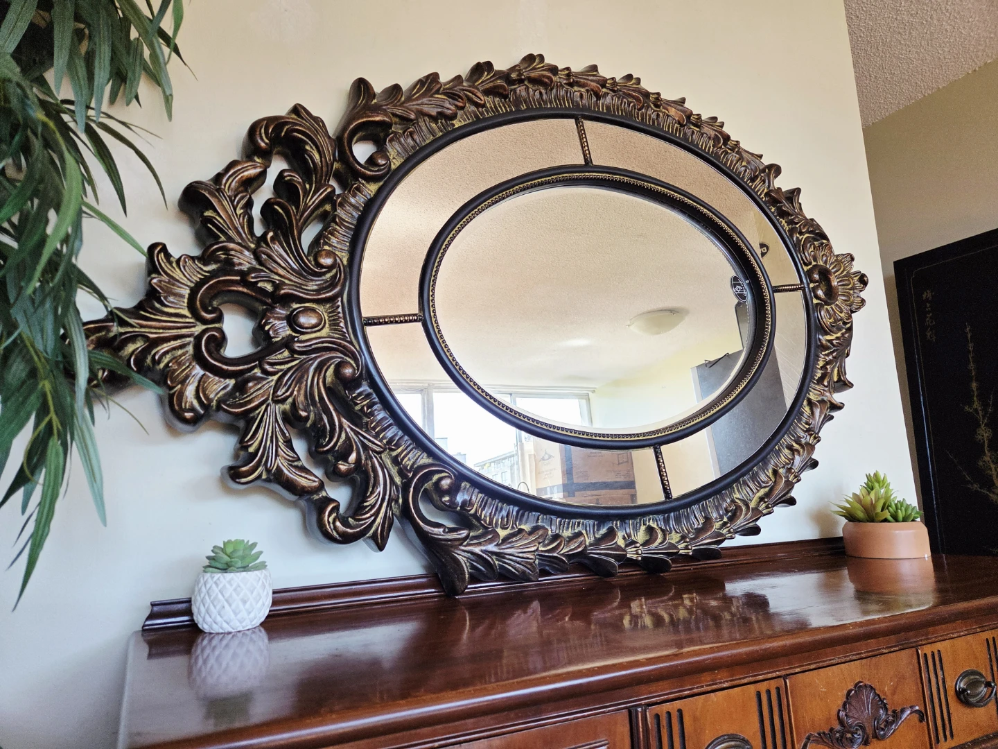 Brand New XL Ornate Decorative Oval Wall Mirror - photo 2