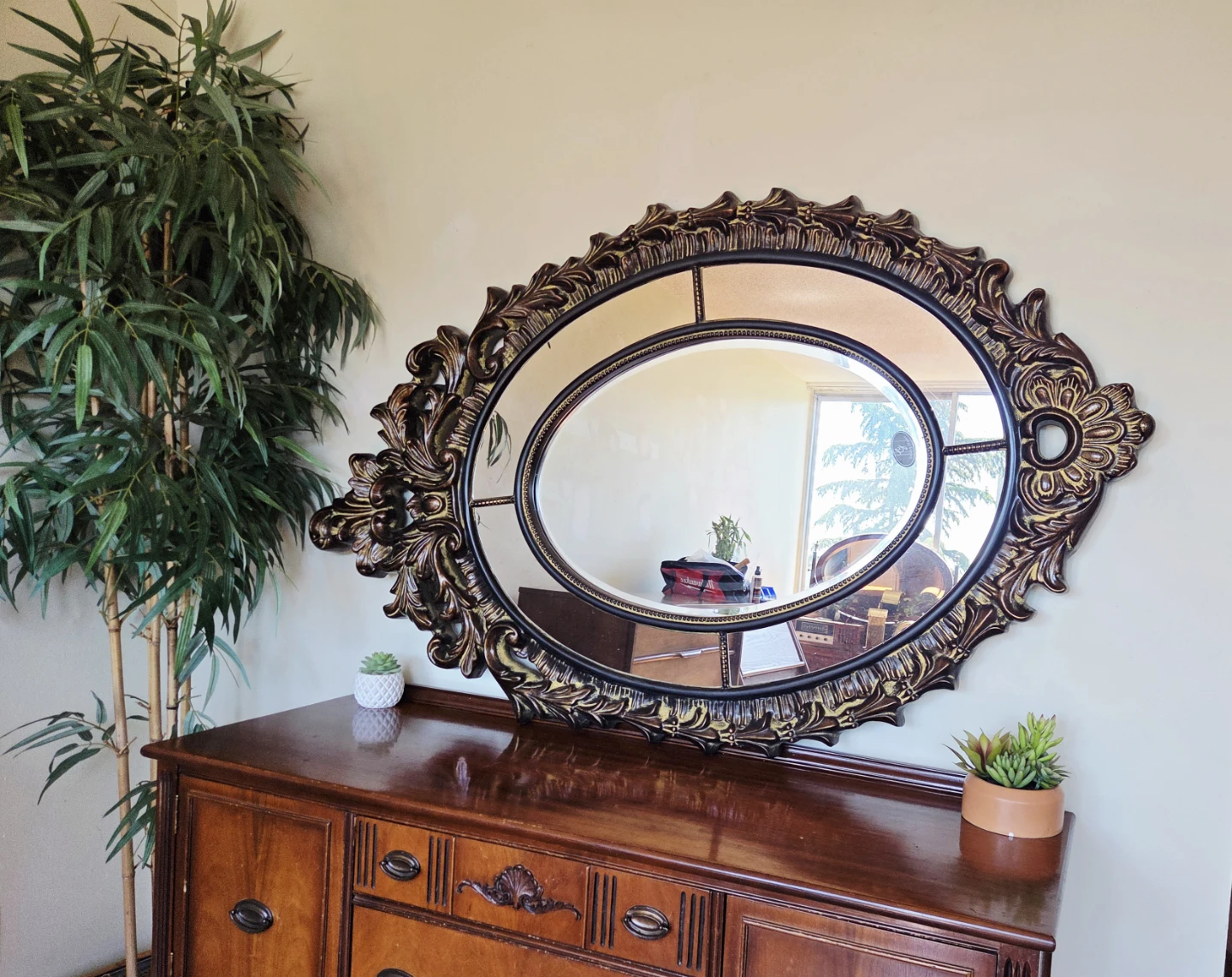 Brand New XL Ornate Decorative Oval Wall Mirror - photo 5