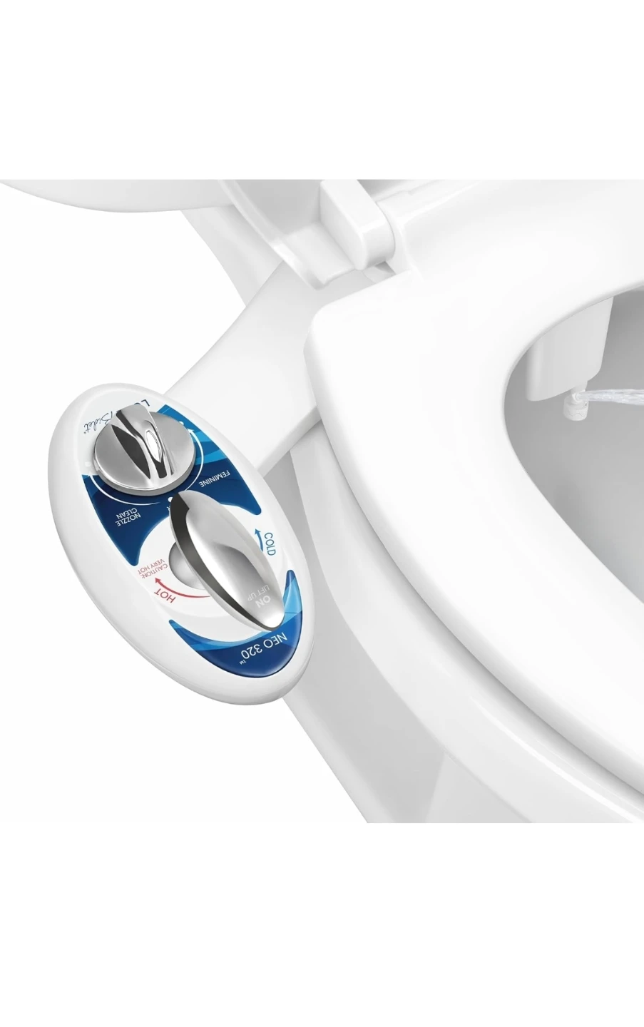 NewLUXE Bidet NEO 320 - Warm Water, Dual Nozzle, Self-Cleaning