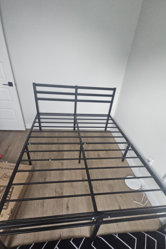 Black Metal Queen Bed Frame - photo 2