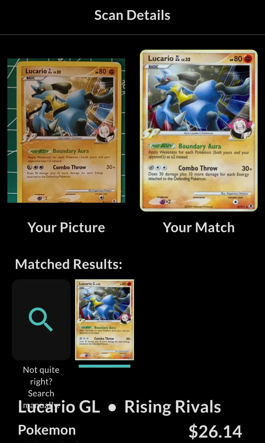 Pokemon Lucario LV.32 Card - photo 3