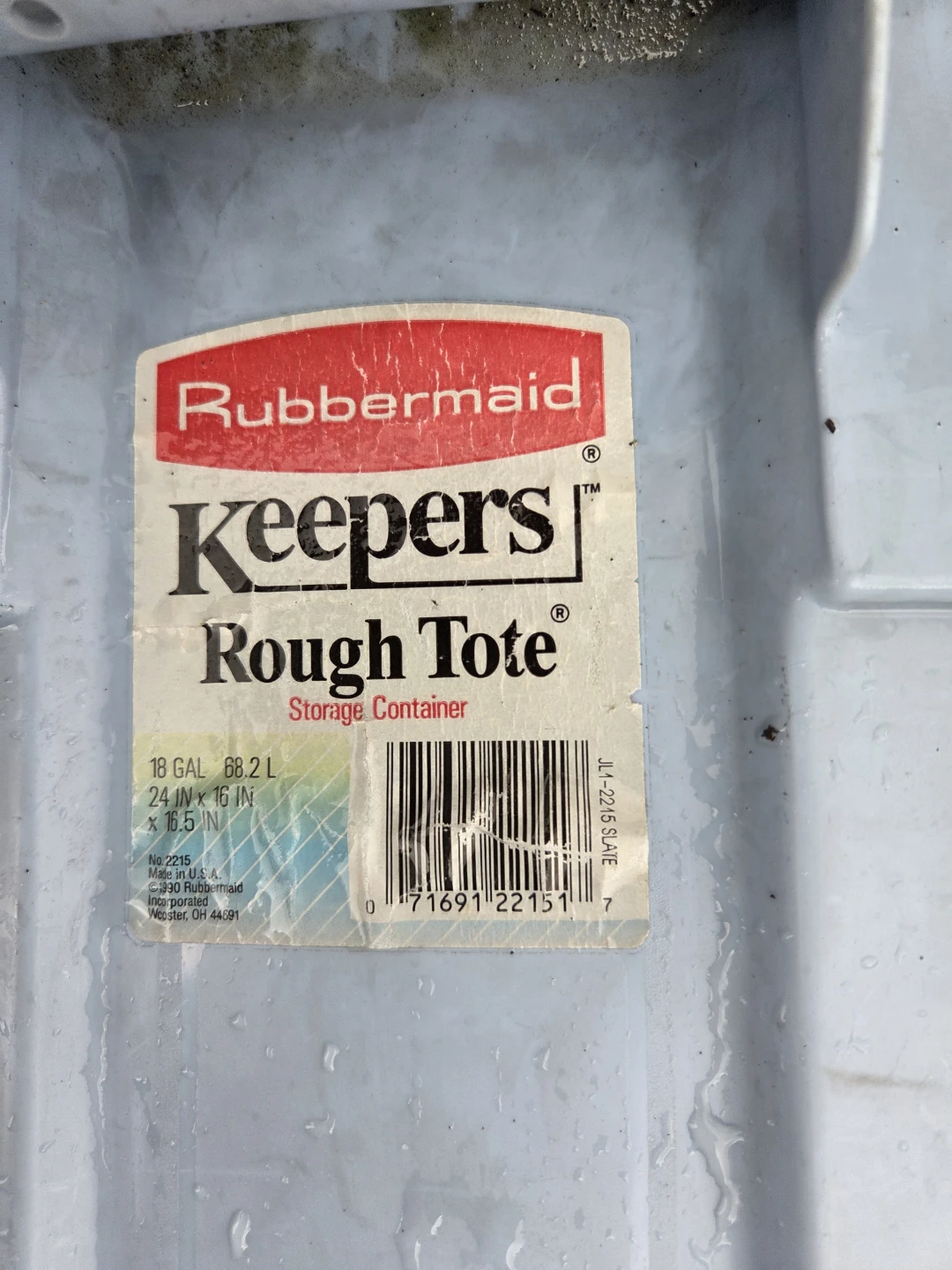 RUBBERMAID STORAGE BIN - photo 3