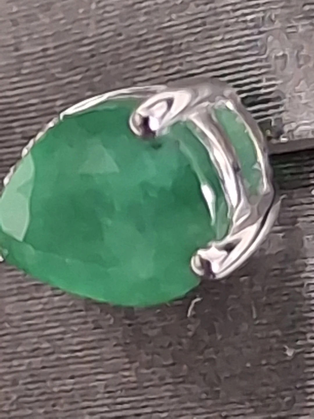 Pear Cut Emerald Stud Earrings
