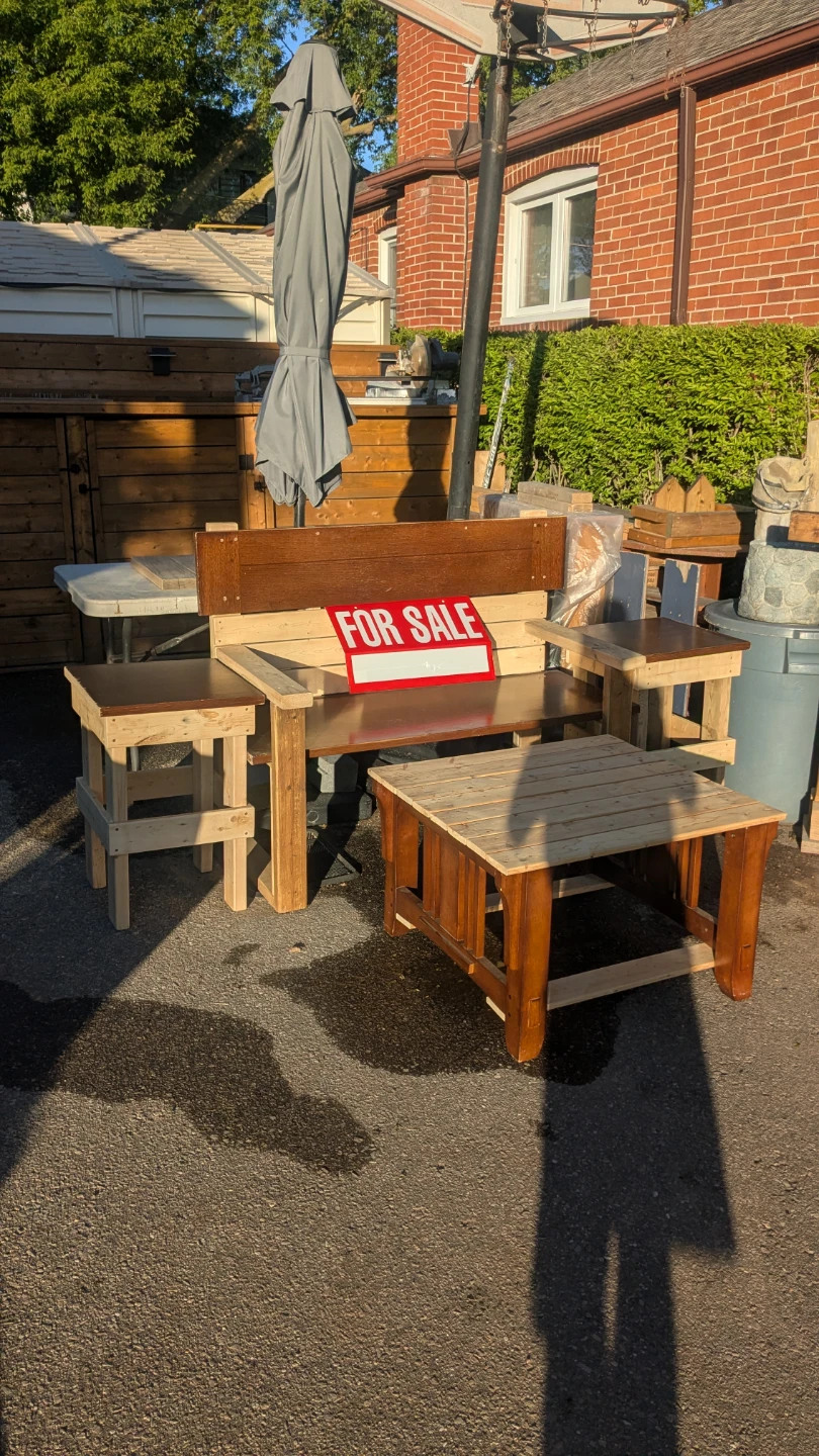 Custom 4 Piece Wooden Patio Furniture Set - photo 2