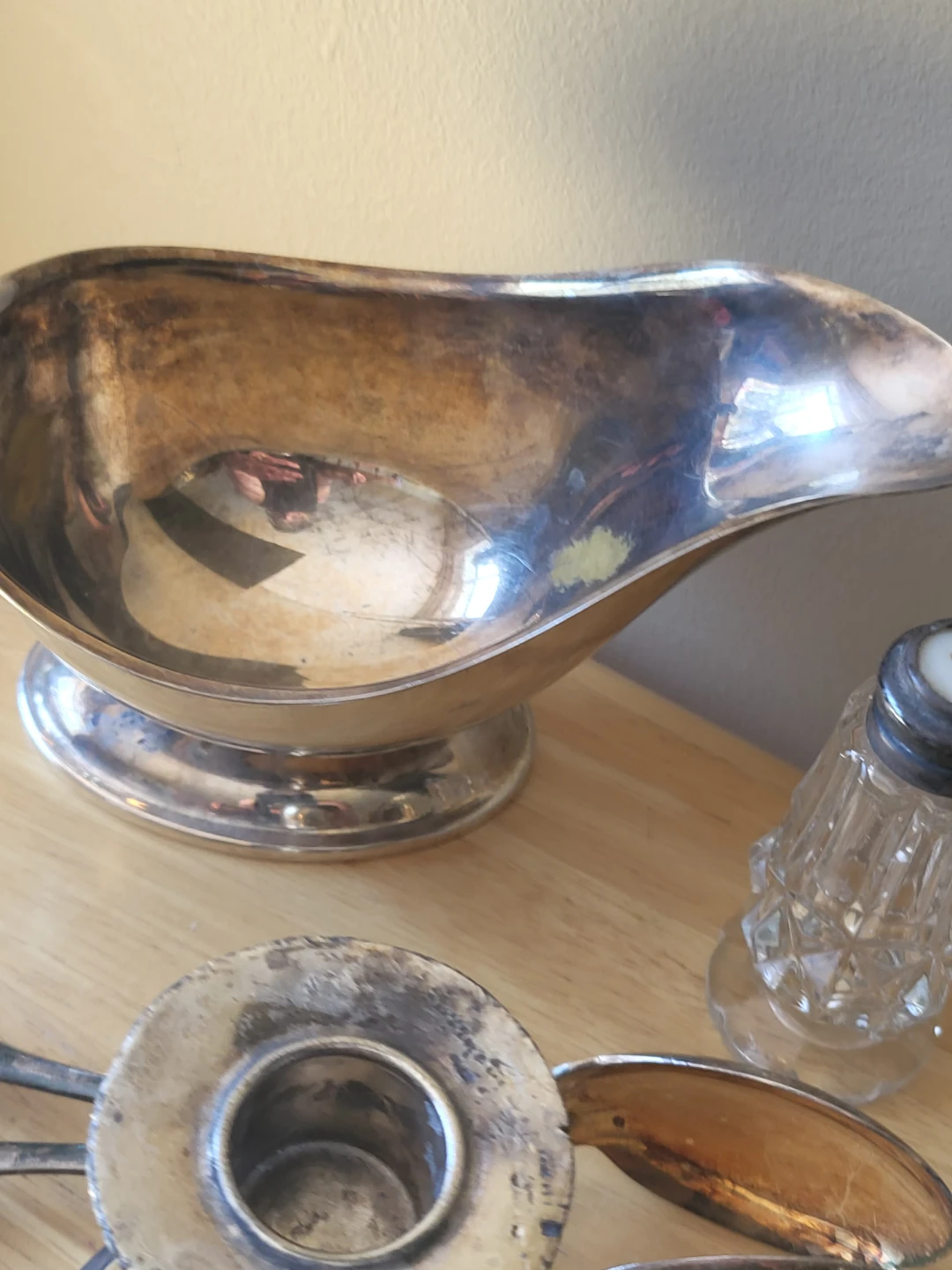 Silver-Plated Gravy Boat, Salt/Pepper Shakers & more! - photo 5