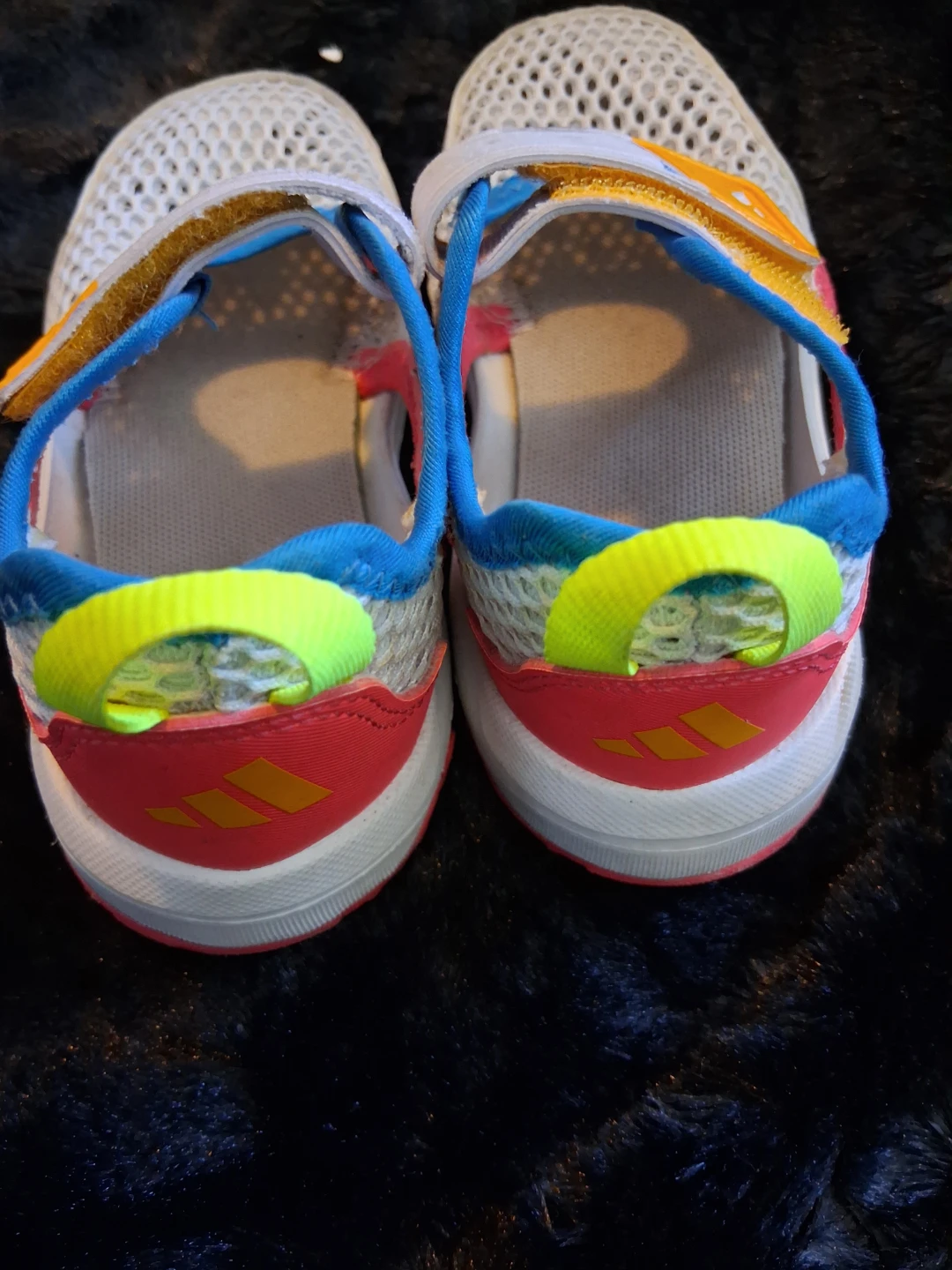 Adidas Kids Water Shoes Sandals White Pink Blue Yellow Size 8K - photo 3