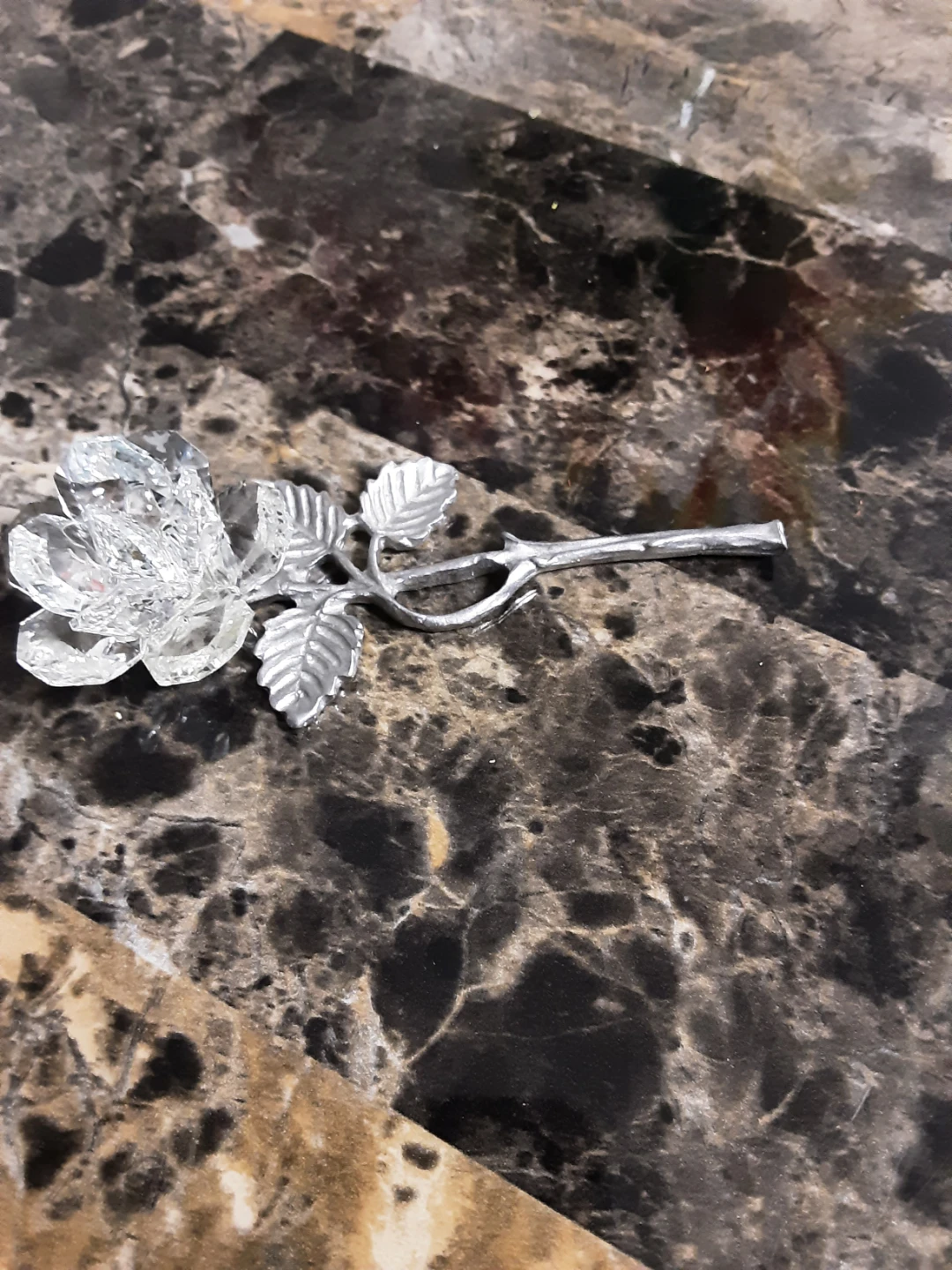 Crystal Rose Flower Figurine