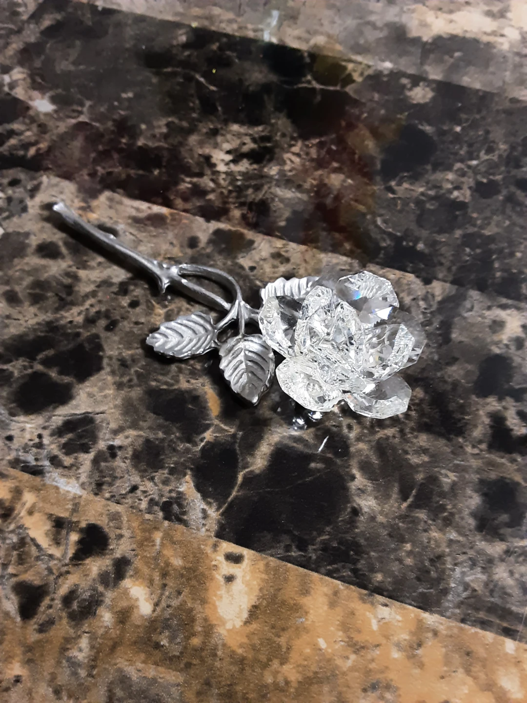 Crystal Rose Flower Figurine - photo 2