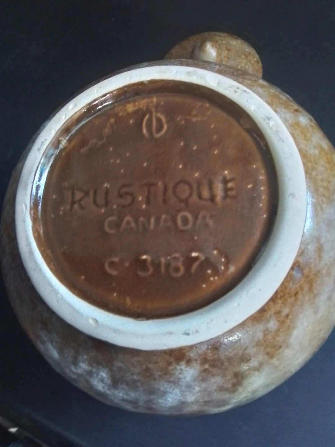 MINT Vintage Beauceware Canada "Rustique" Stoneware Teapot - photo 5