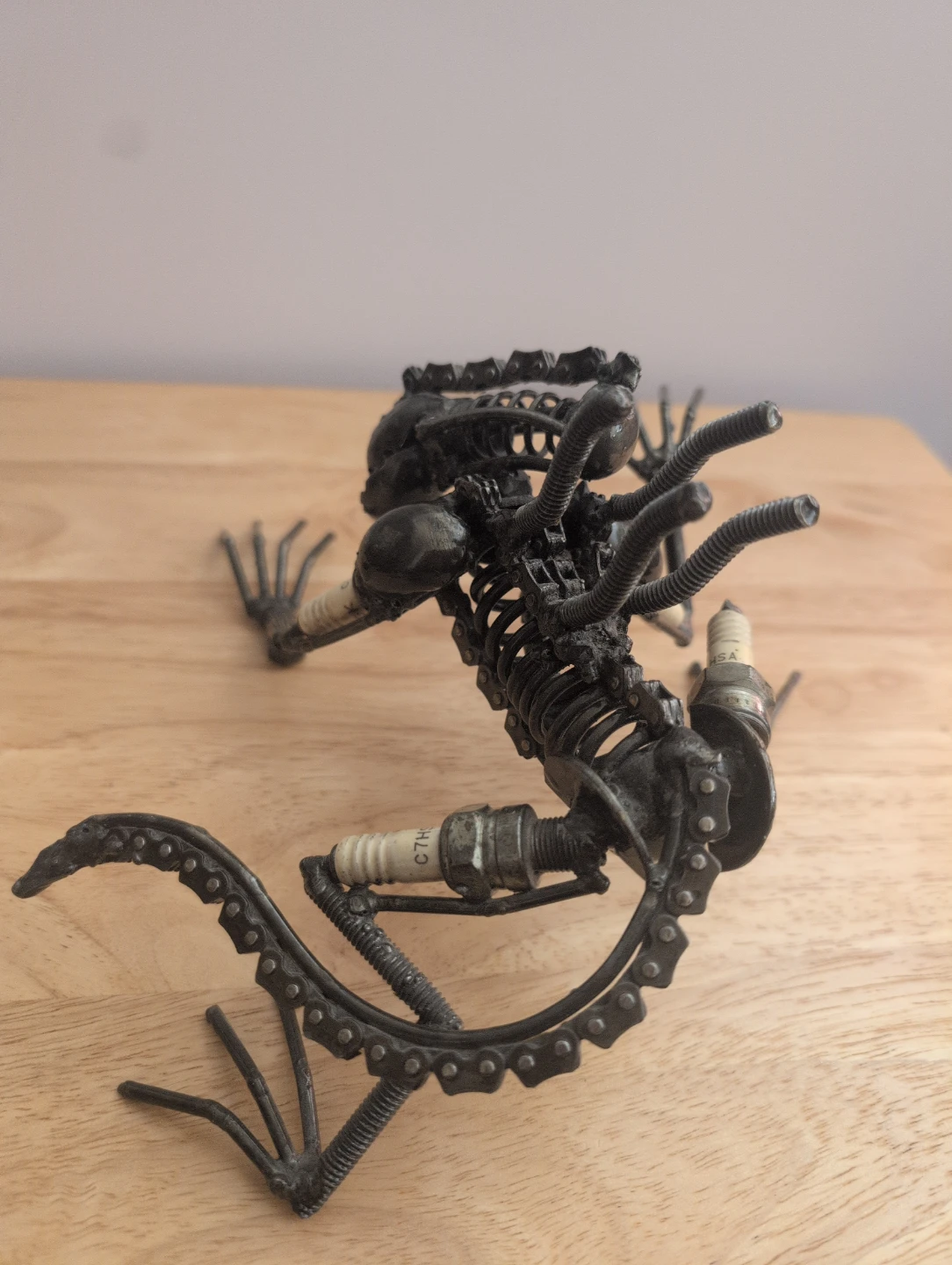 Recycled Metal Alien Sculpture - photo 3