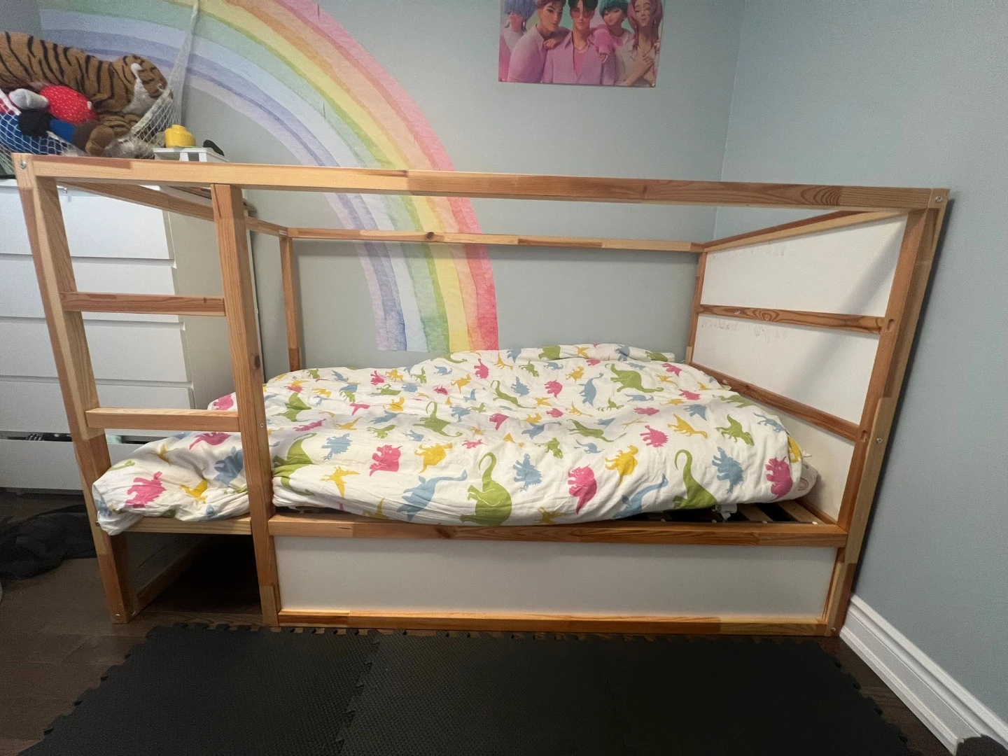 Wood and White Toddler Bed Frame - photo 4
