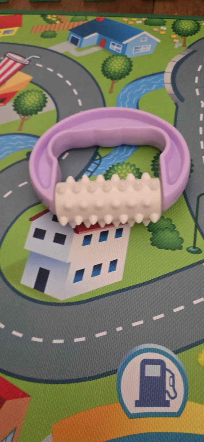 Purple and white facial roller
