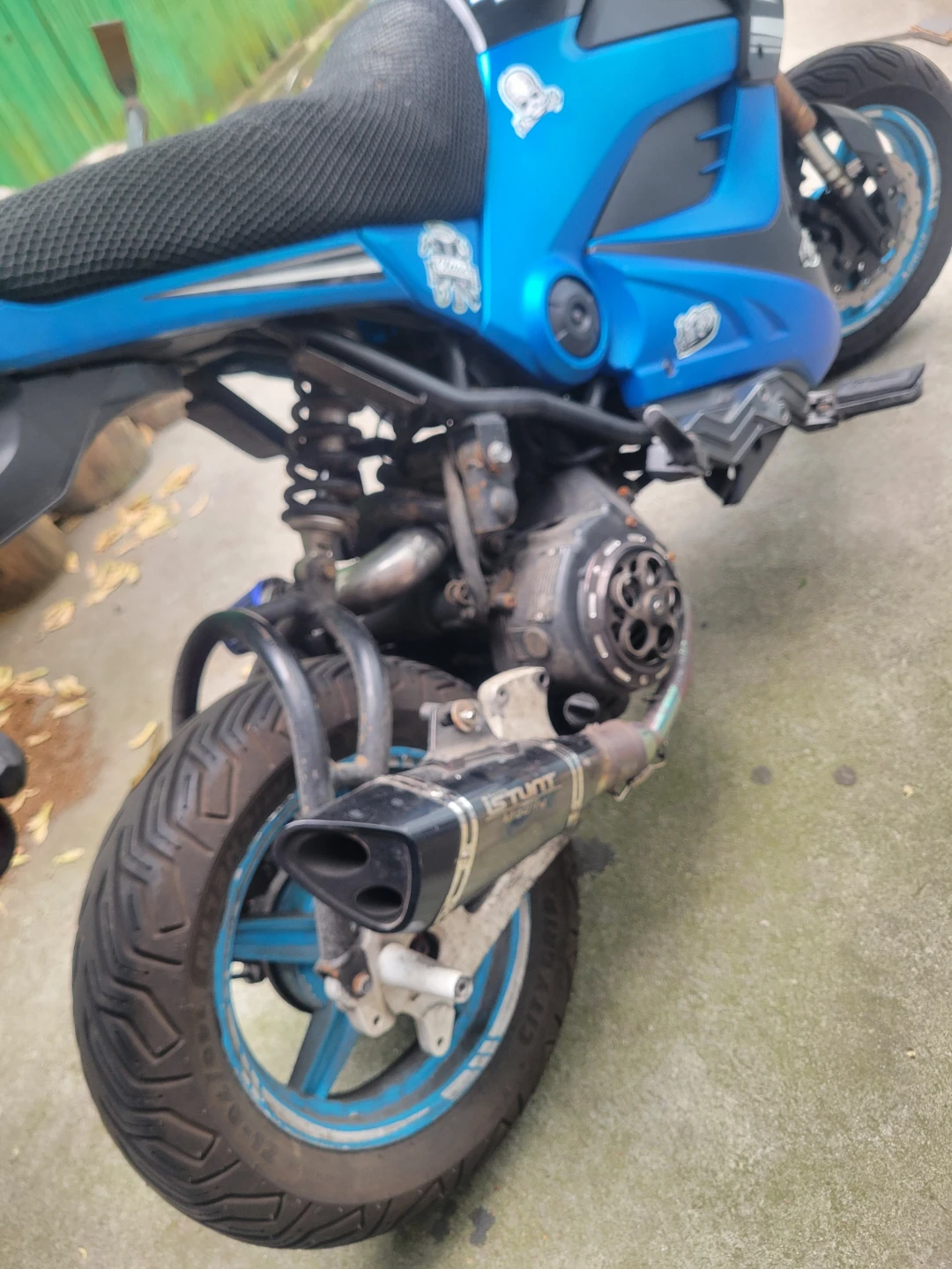 Customized Blue Scooter Motorcycle - photo 4