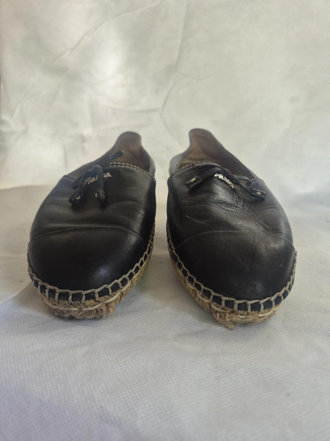 Prada Black Leather Espadrille Flats - photo 3
