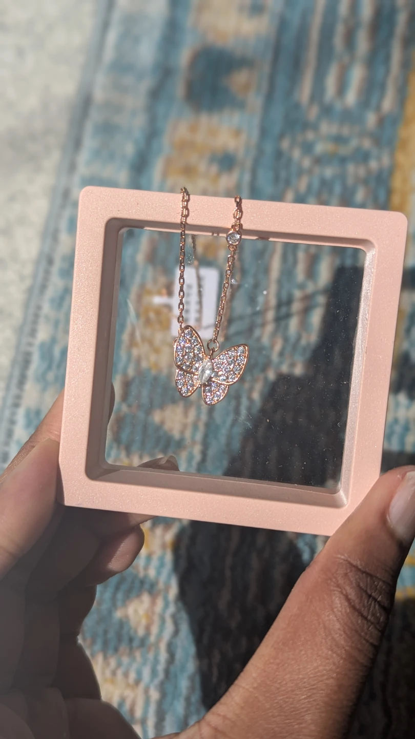 Rose Gold Butterfly Pendant Necklace - photo 2