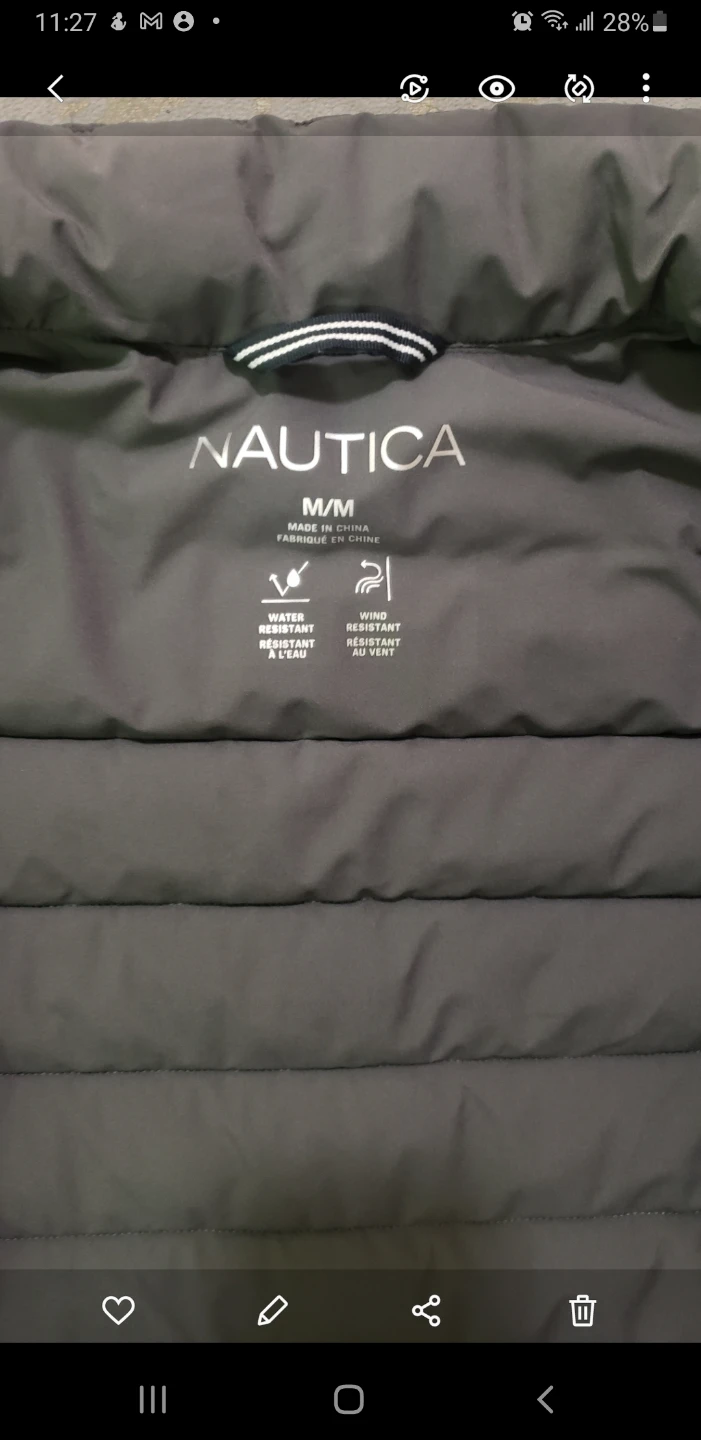 Brand new Nautica Mens Gray Vest Size M - photo 3