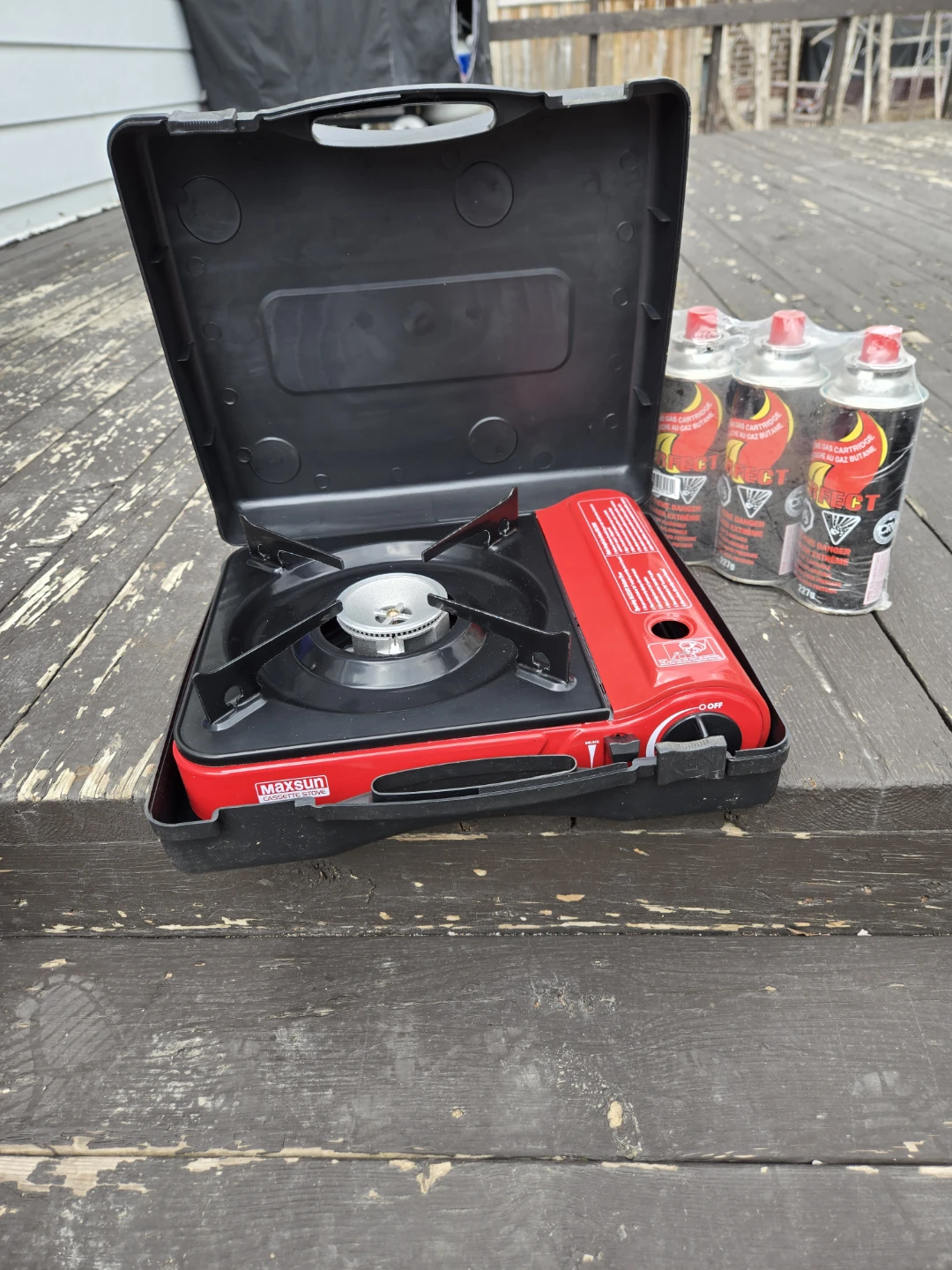 Maxsun Portable Butane Stove with 4 Fuel Canisters