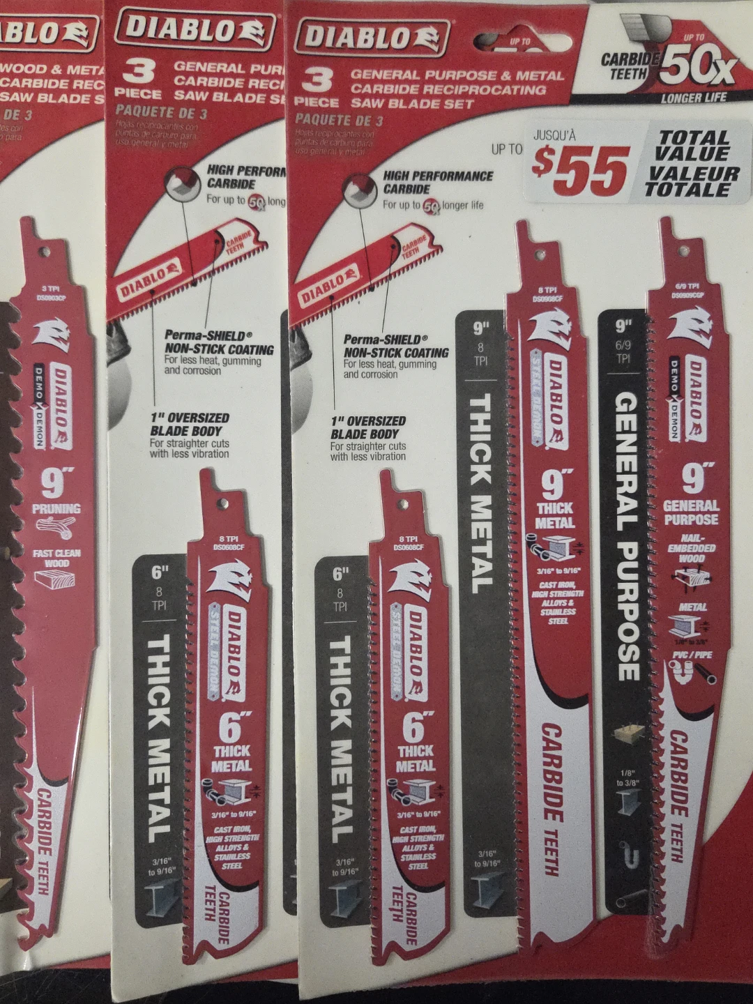 Diablo 9" Thick Metal Carbide Recip Saw Blades (2-Pack)