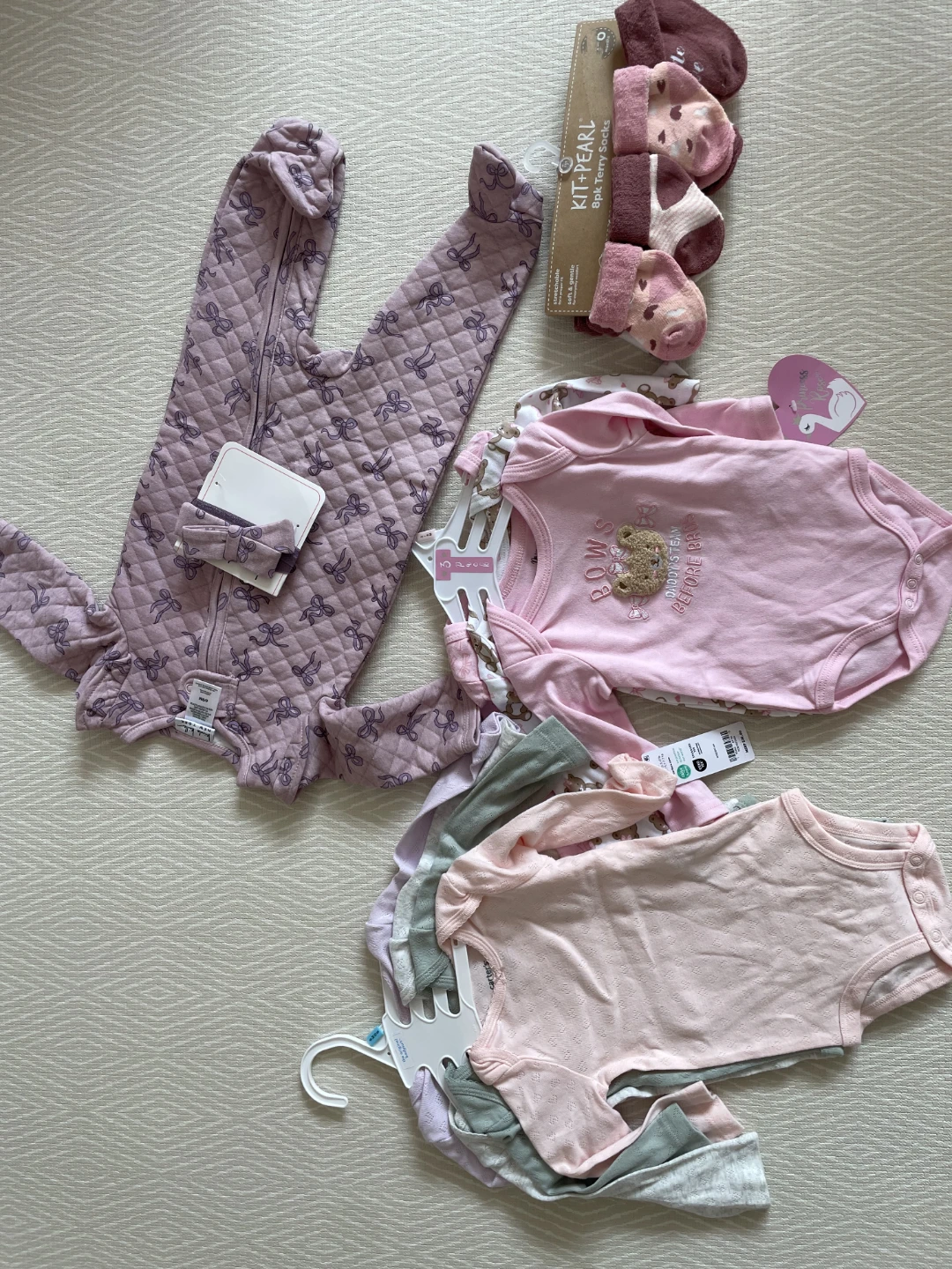 Baby Girl Clothes Bundle - Onesies & Socks for 3 - 6 months