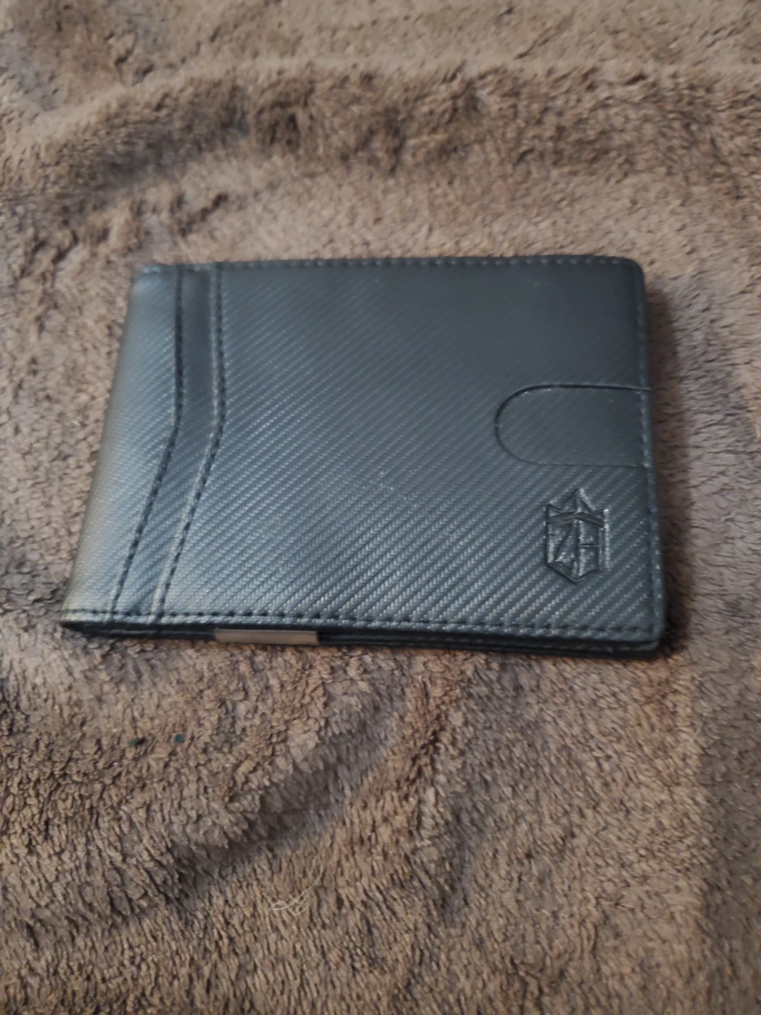 Men's Black Bifold Wallet with Money Clip