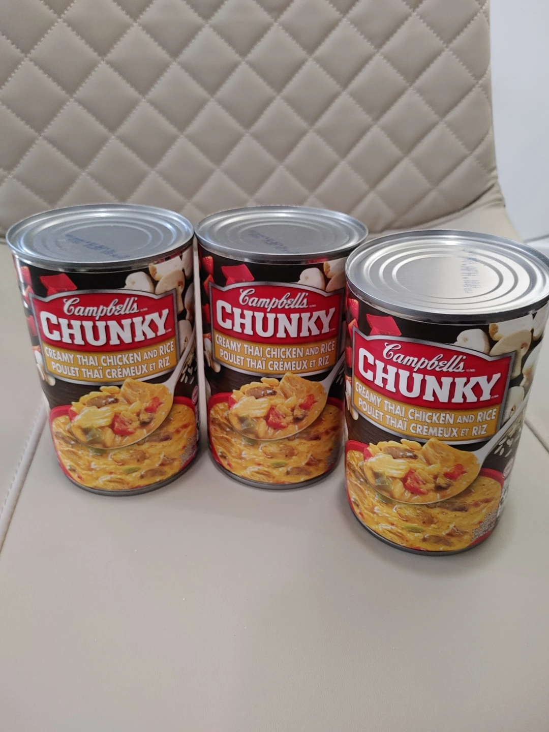 🧡THREE CANS OF CAMPBELL'S CHUNKY THAI CHICKEN & RICE