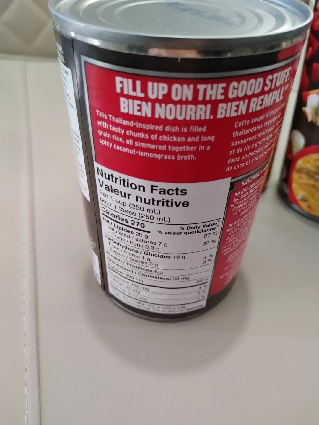 🧡THREE CANS OF CAMPBELL'S CHUNKY THAI CHICKEN & RICE - photo 2