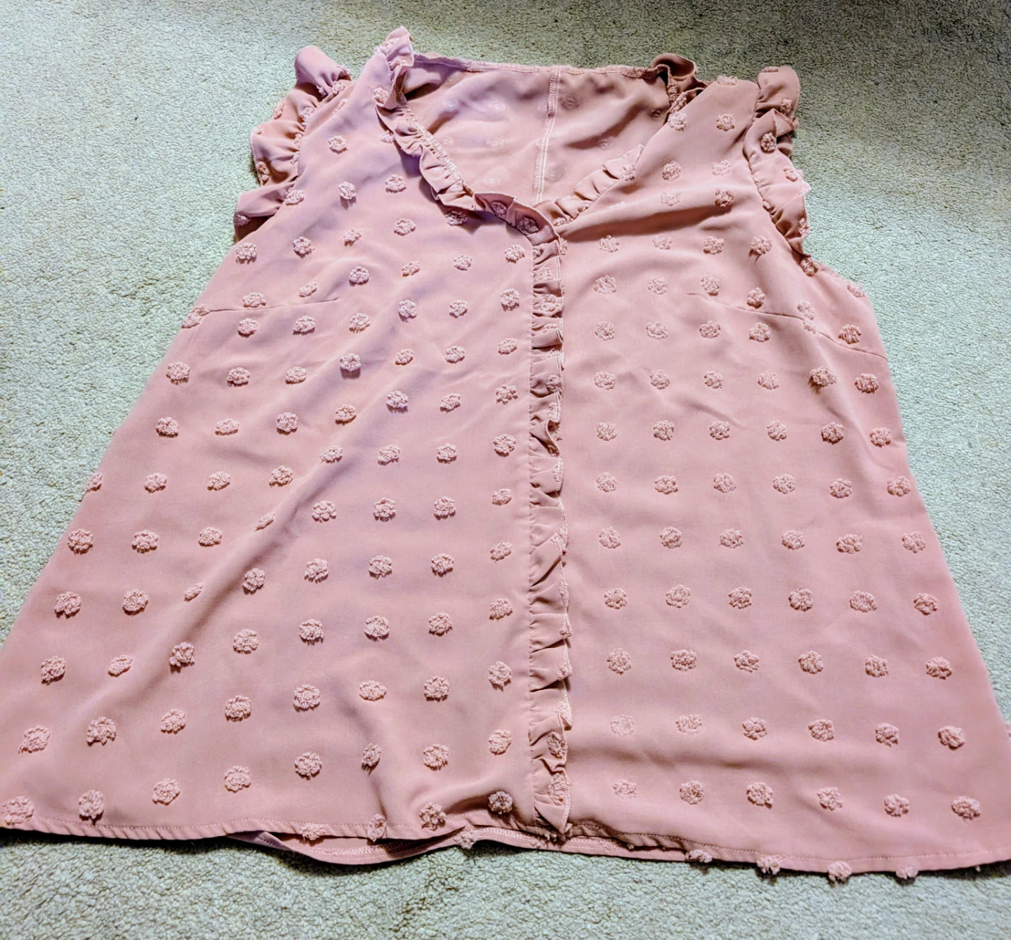 SHEIN CURVE Pink Textured Button-Up Blouse Size 2XL - photo 2