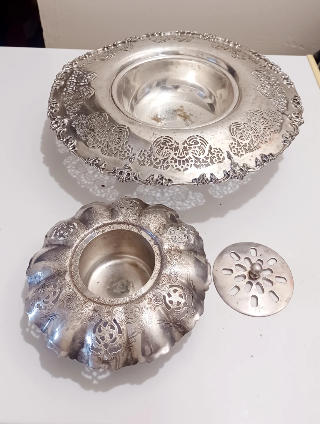 1930s Essay S.P Copper Flower Frog Decorative Dish - photo 3