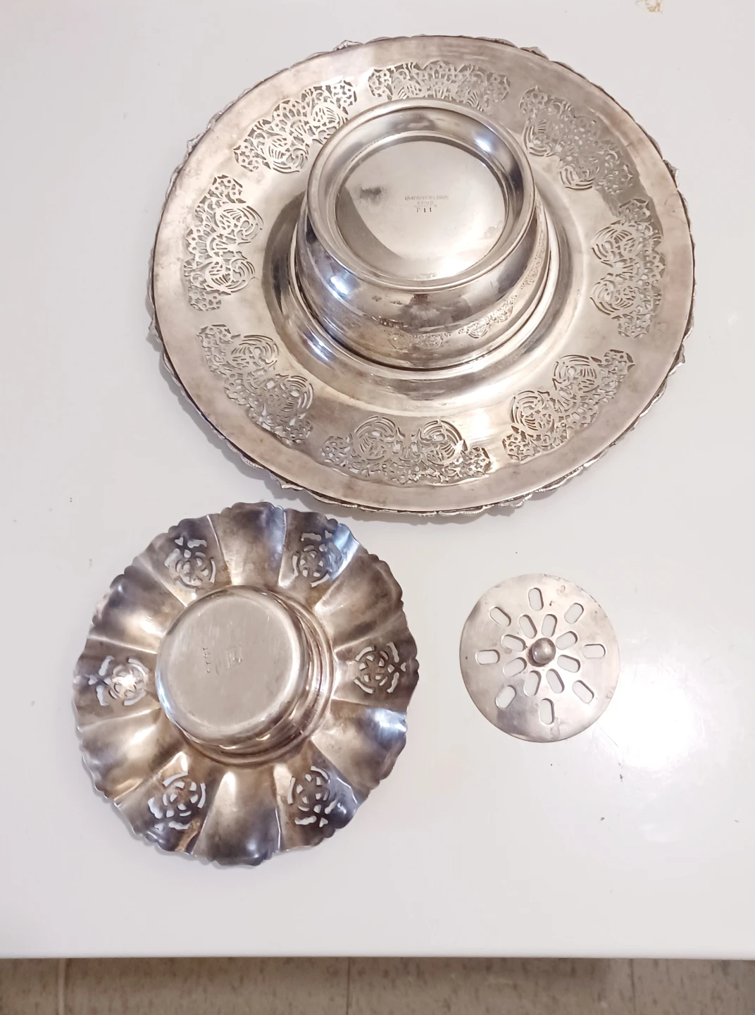 1930s Essay S.P Copper Flower Frog Decorative Dish - photo 4