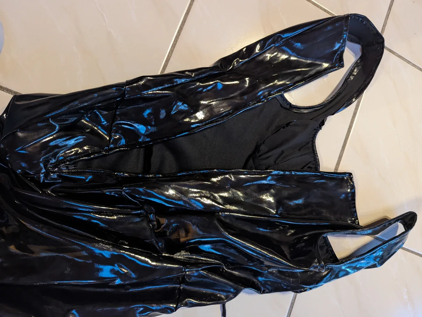 Black Vinyl Corset Dress - photo 3
