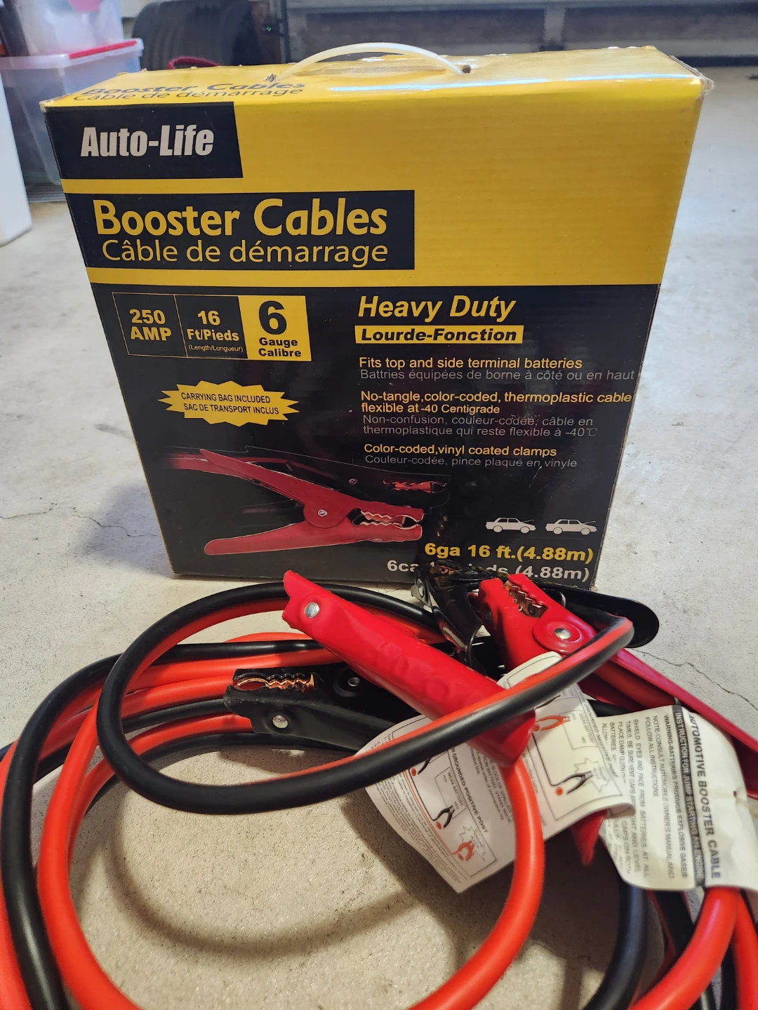 Auto-Life Heavy Duty Booster Cables 250 AMP 16 Ft - photo 2