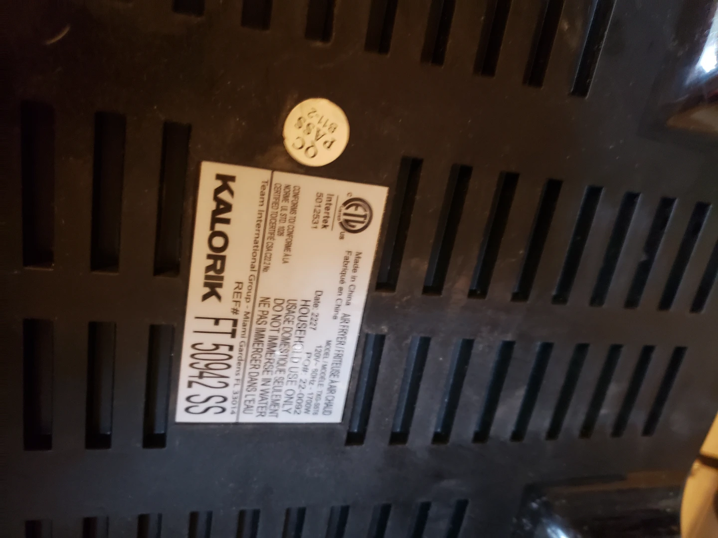 Kalorik Air Fryer FT50942 SS - photo 2