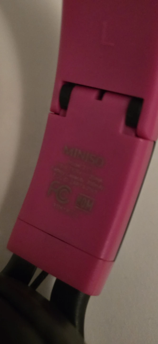 MINISO Pink and Black Over-Ear Headphones - photo 2