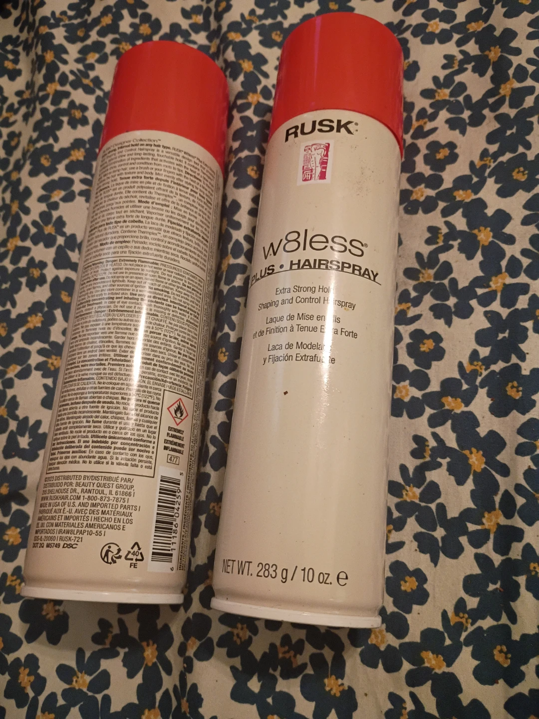 Rusk w8less PLUS HAIRSPRAY Extra Strong Hold 2 x 10 oz Cans