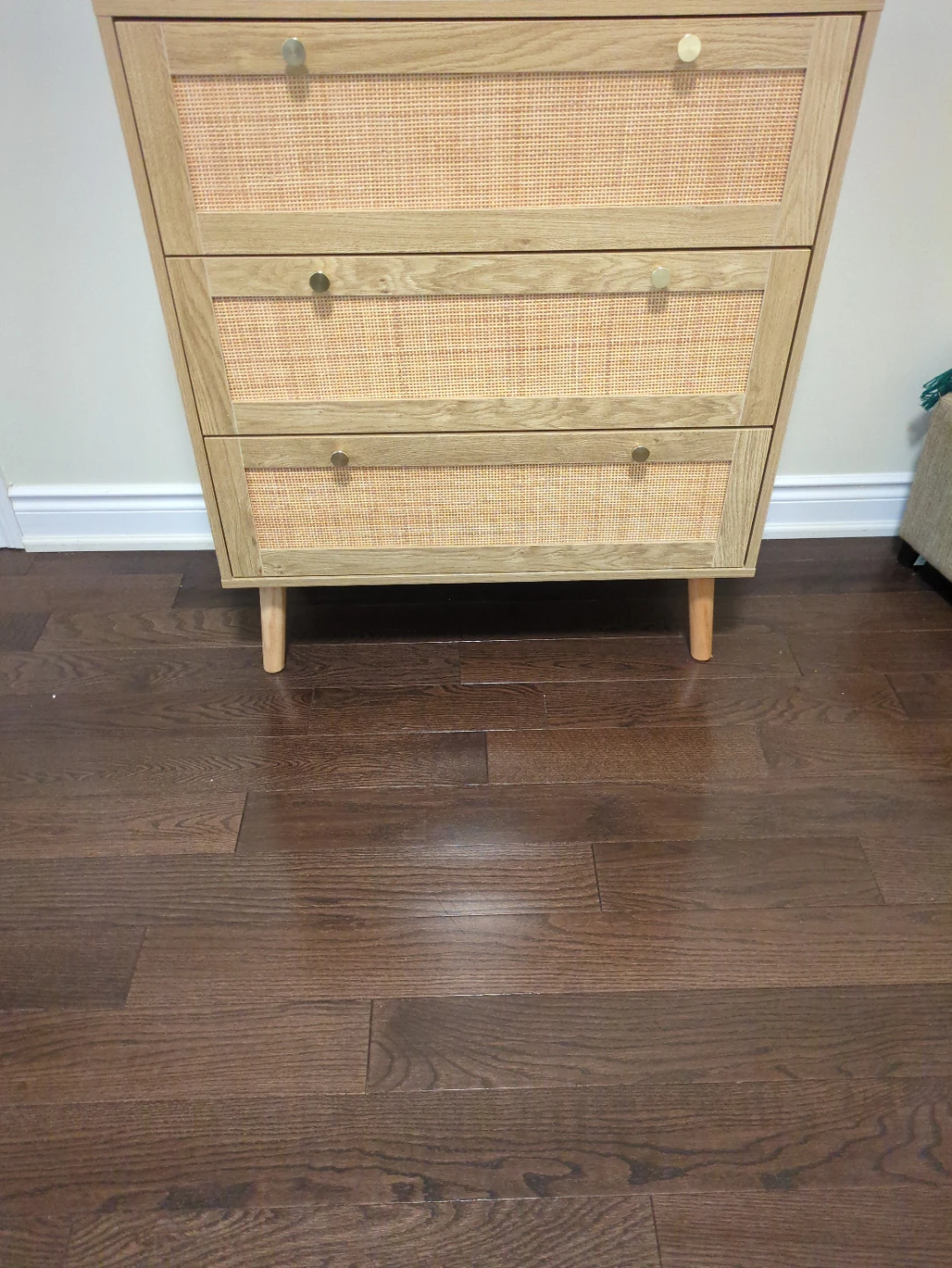 Wooden full bed with mattress  1 side table and dresser - photo 2