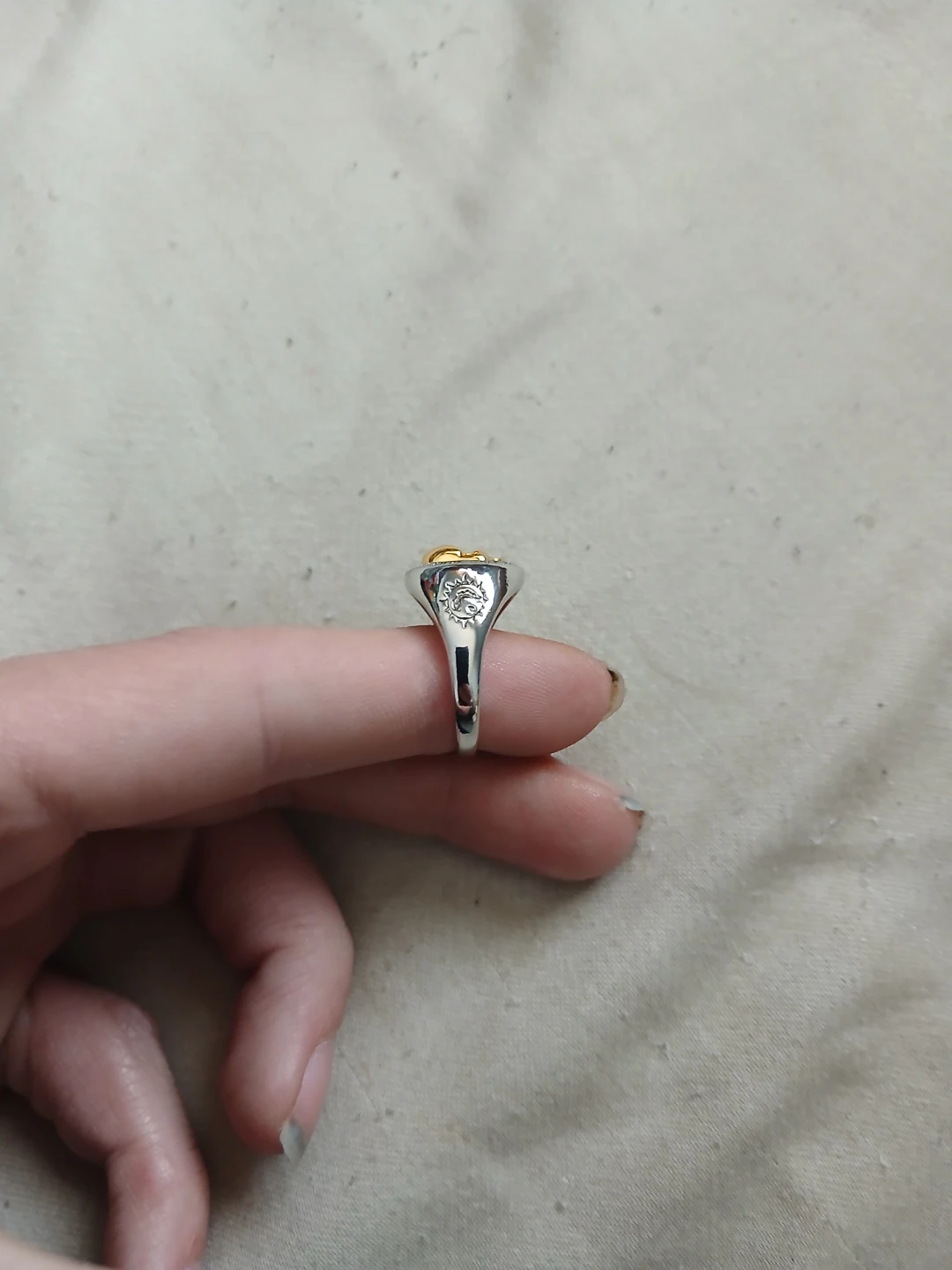 18K Gold Plated 925 Silver Skull Punk Ring - photo 3