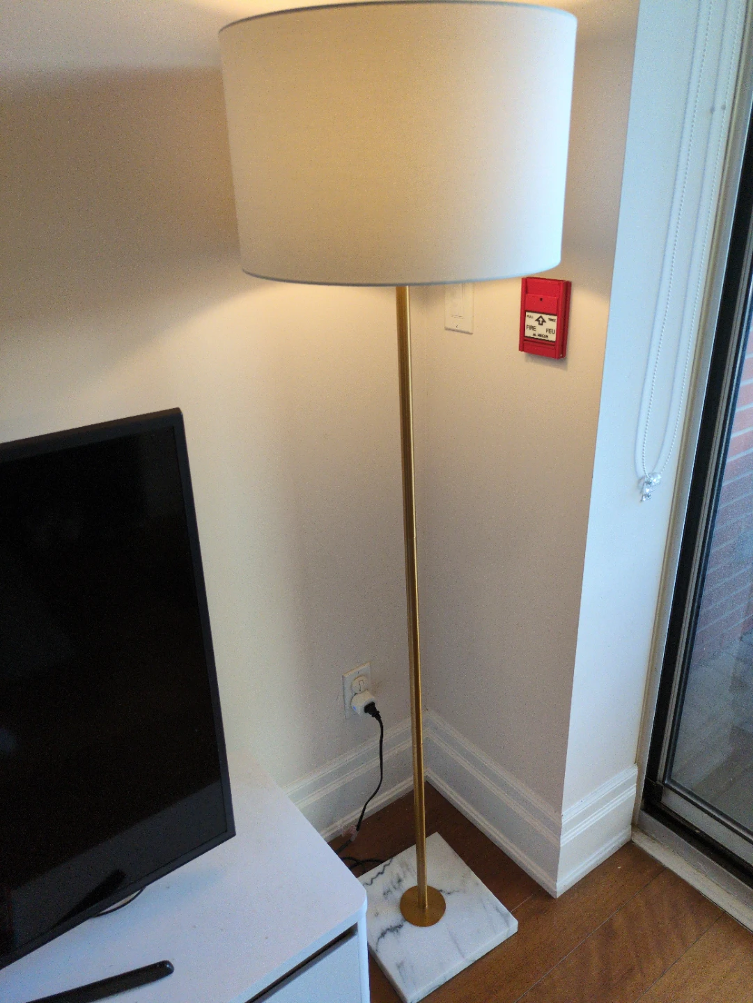 Structube THELMA Floor Lamp - Gold/Marble - photo 2