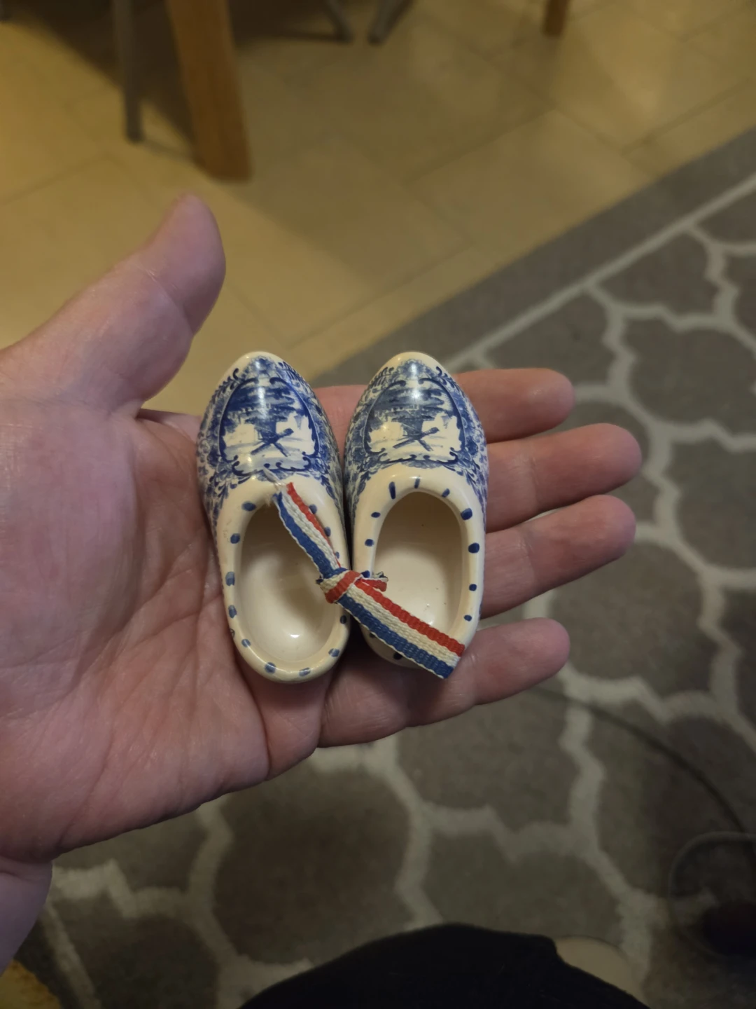 Handmade Delft Blue Ceramic Clogs
