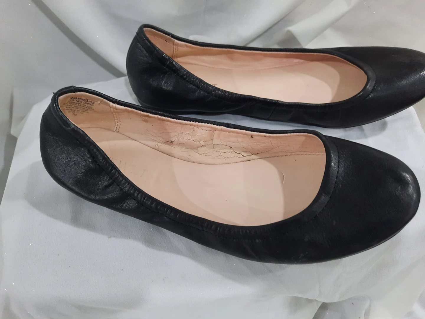 Nine West Black Leather Ballet Flats - Size 7M