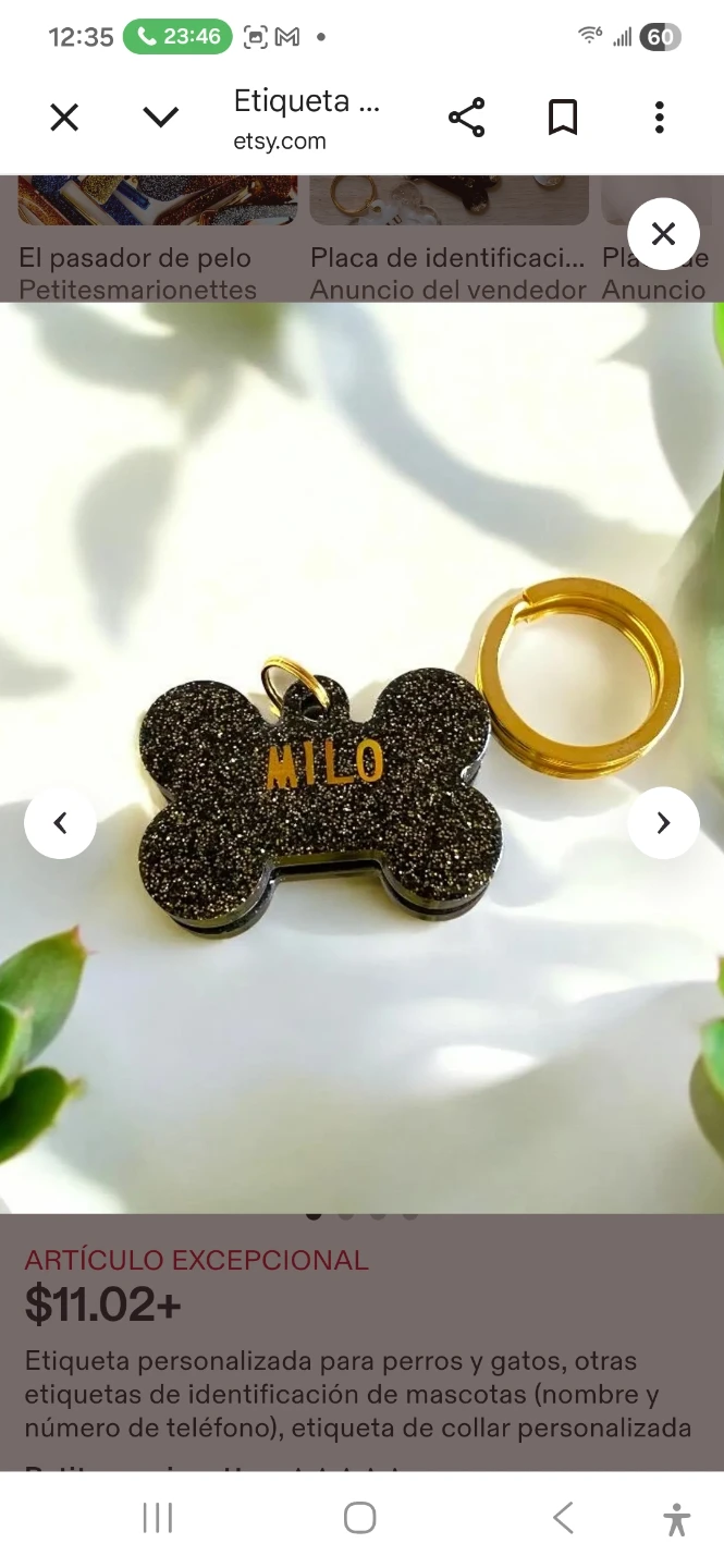 Customizable Dog Pet ID Tag Bone Shape - photo 3