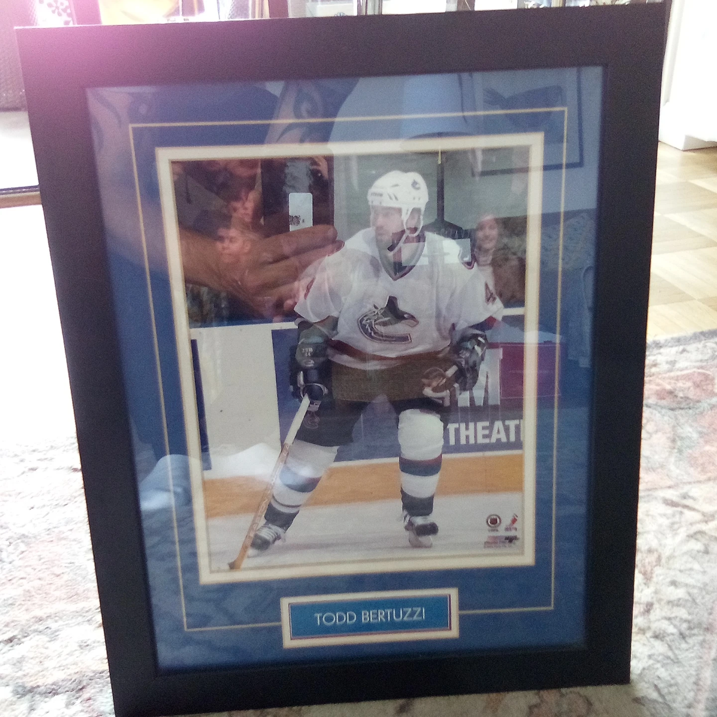 Framed Todd Bertuzzi Vancouver Canucks Photo