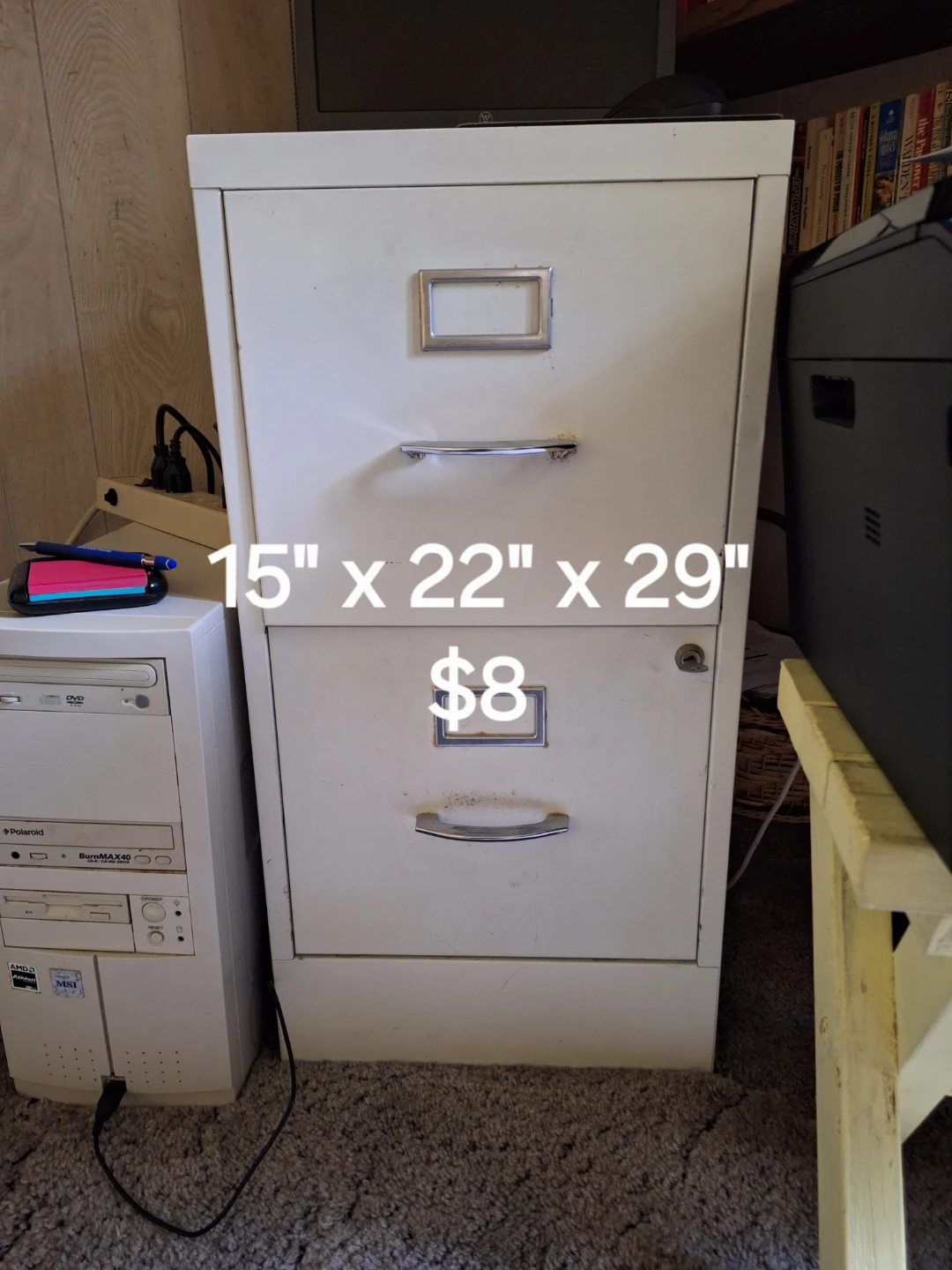 2-Drawer Metal Filing Cabinet