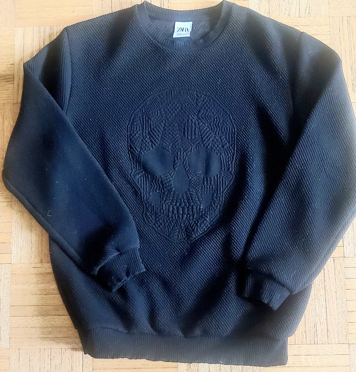 Men's Black Skull Sweater - Zara