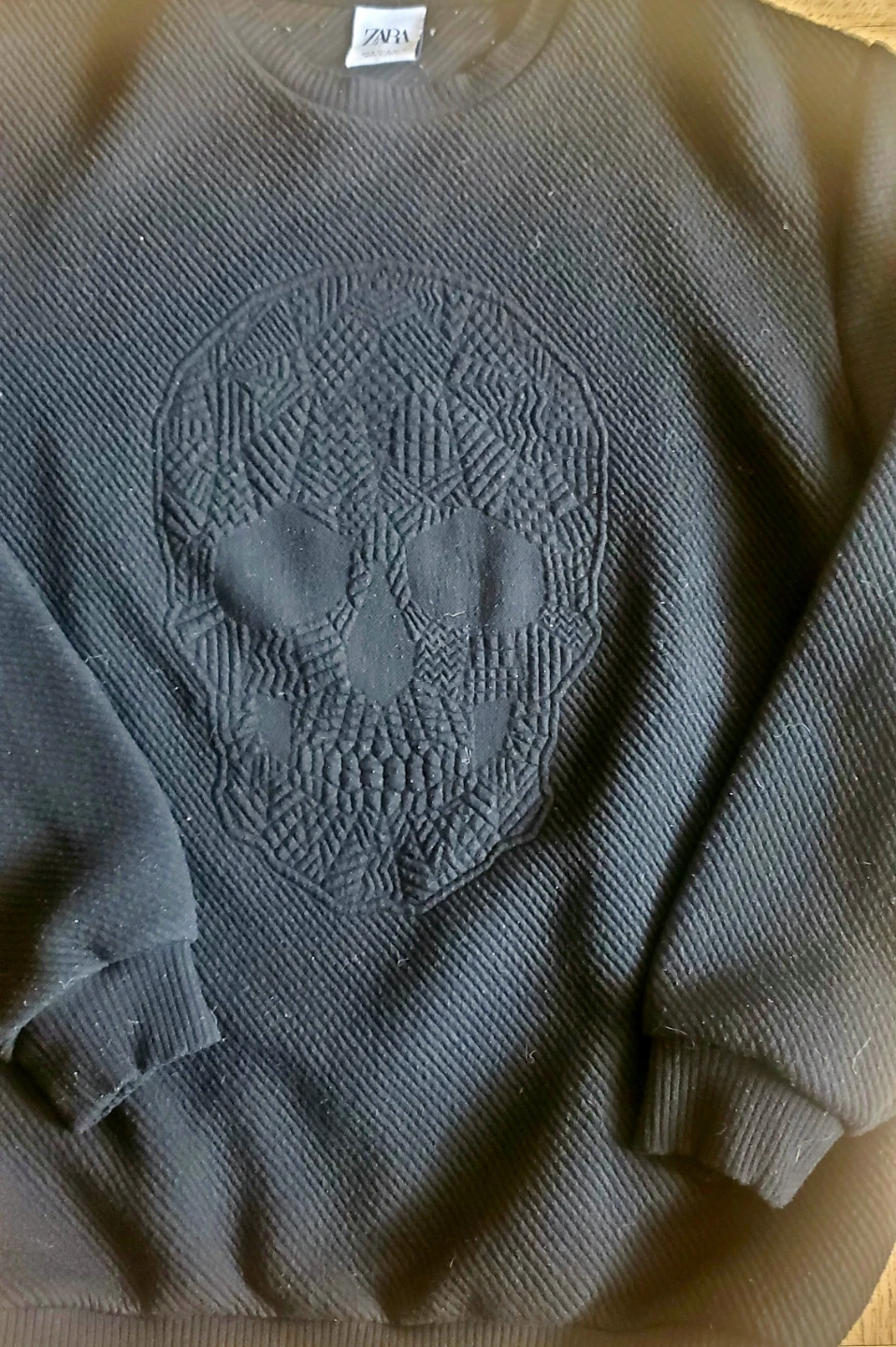 Men's Black Skull Sweater - Zara - photo 2