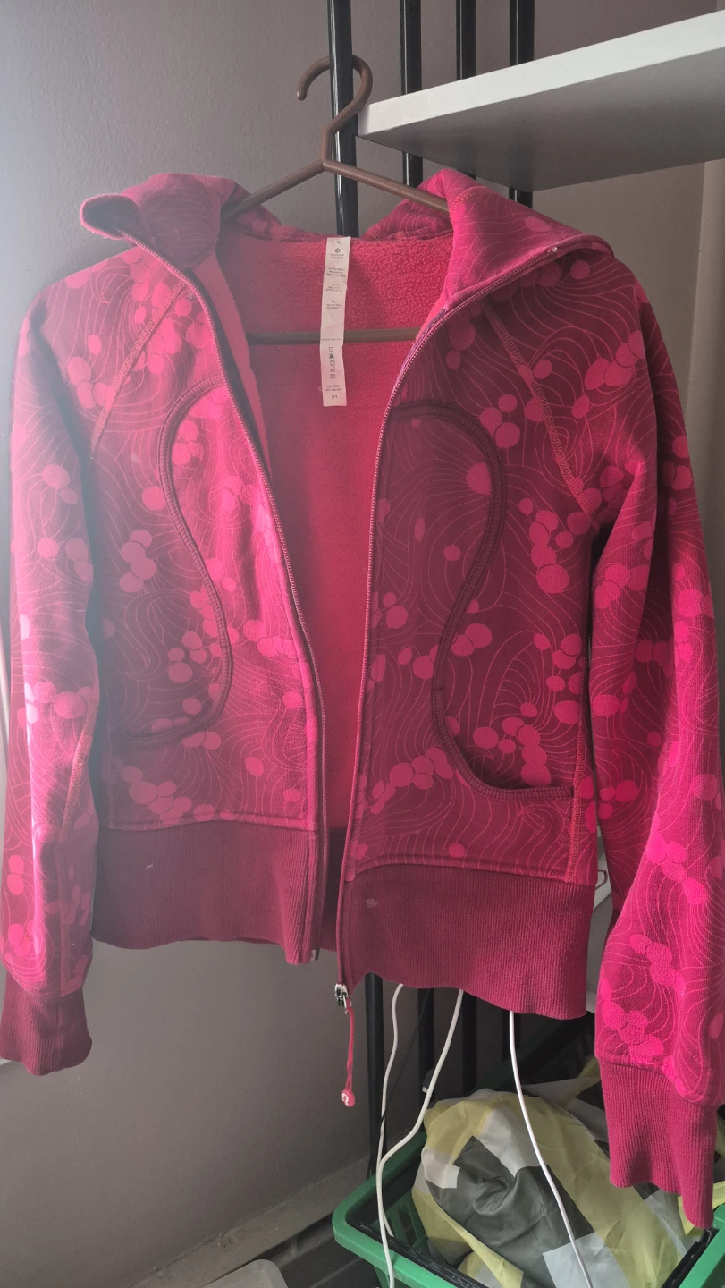 Lululemon Athletica Pink Floral Zip-Up Hoodie Size 4