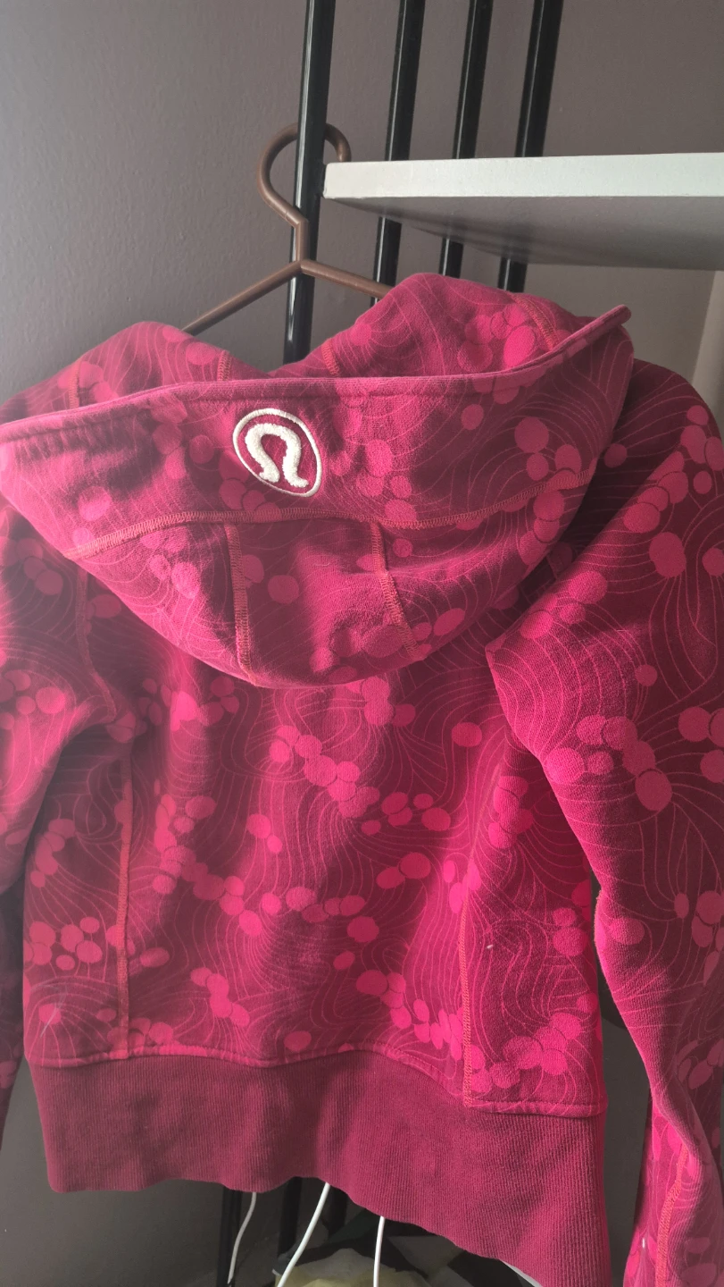 Lululemon Athletica Pink Floral Zip-Up Hoodie Size 4 - photo 3