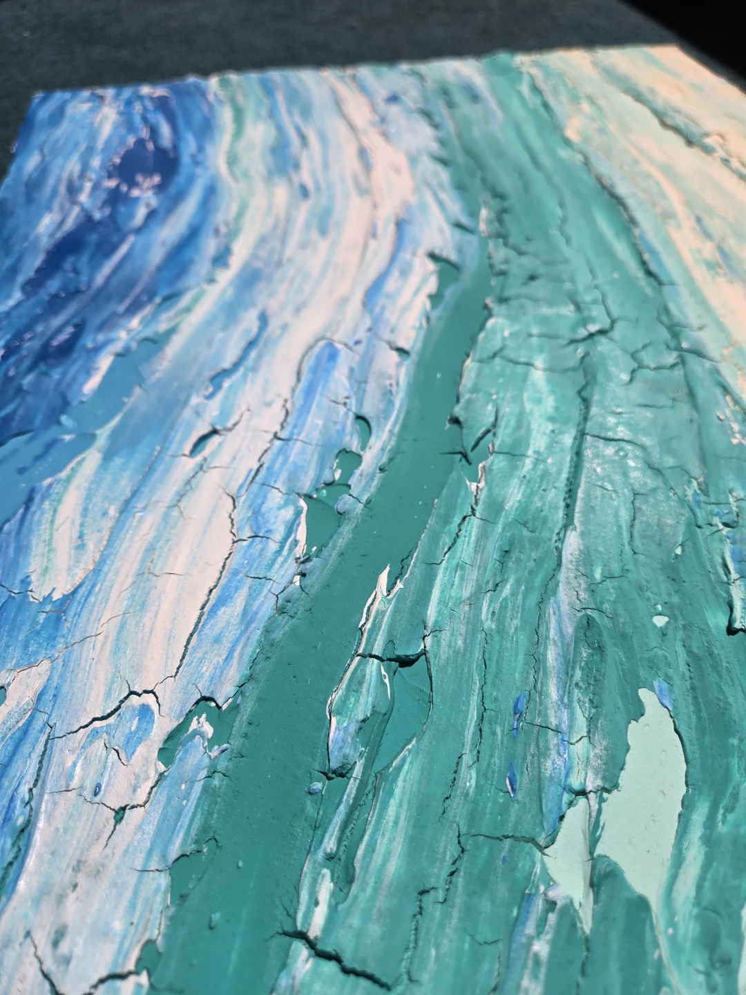 Textured Abstract Wave Painting - photo 3