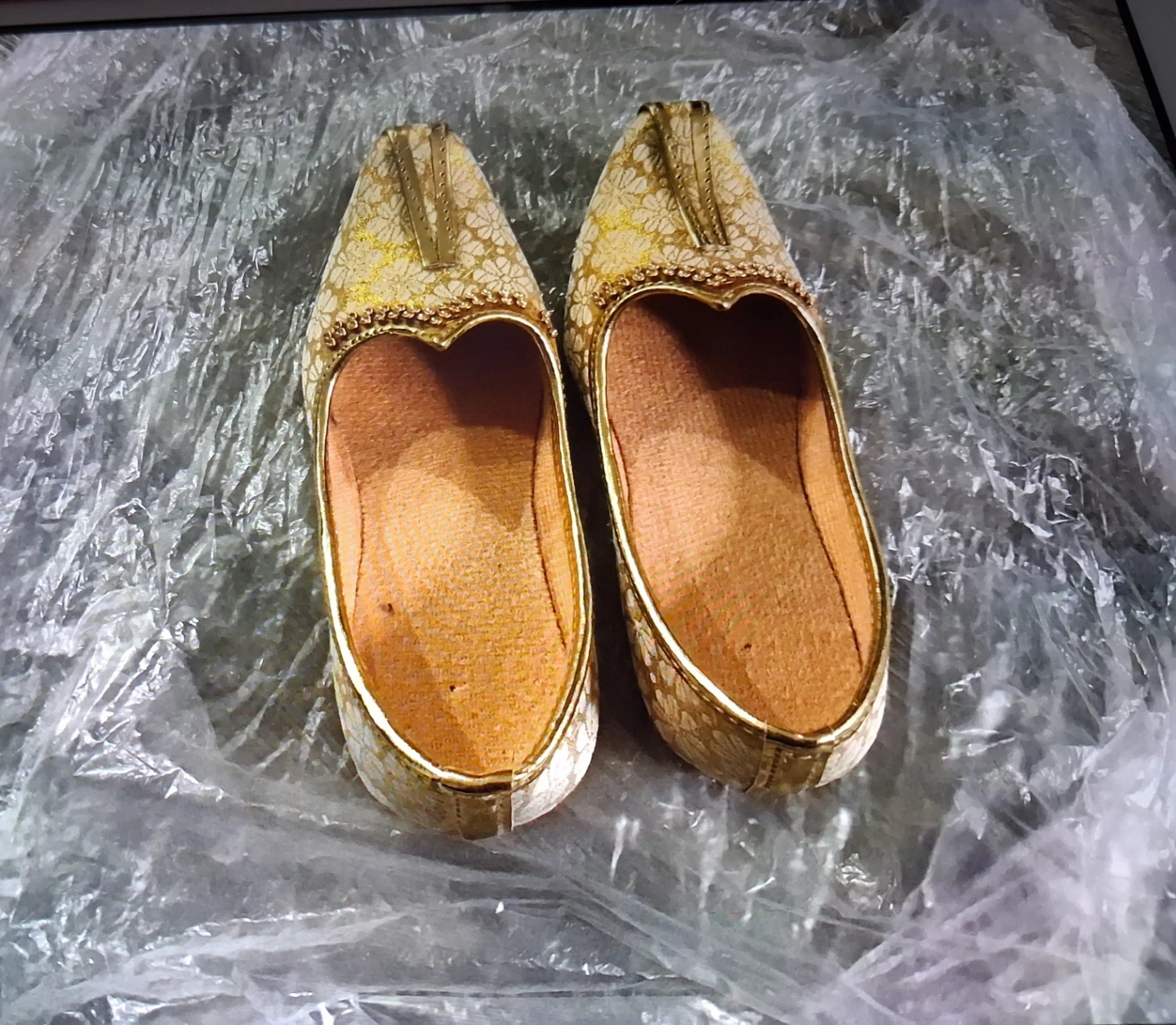 Gold Embroidered Jutti Shoes