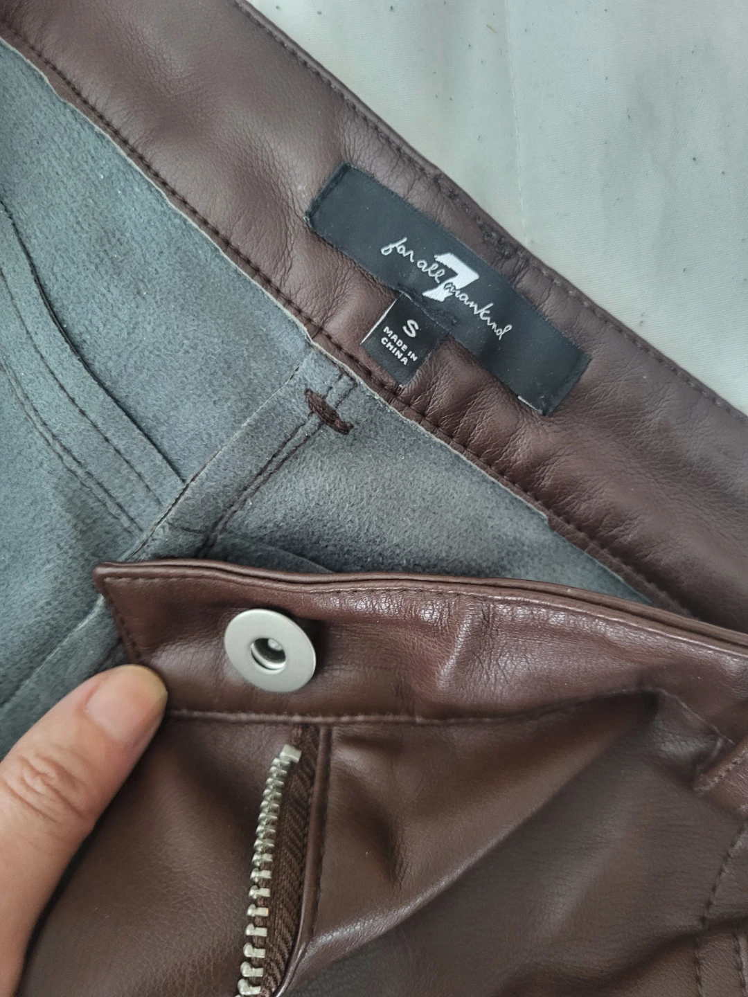 7 For All Mankind Faux Leather Pants small - photo 3