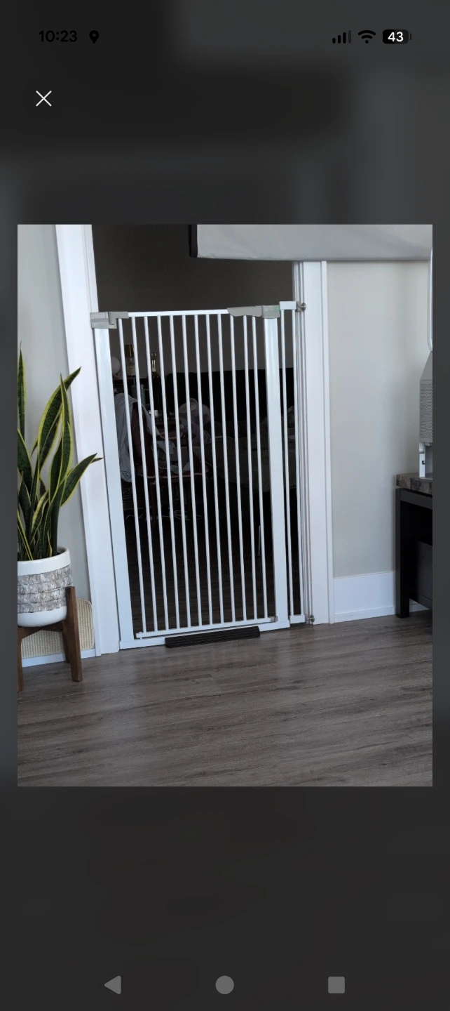 55" Extra Tall Pressure Mounted Pet / Cat Gate - White - photo 2